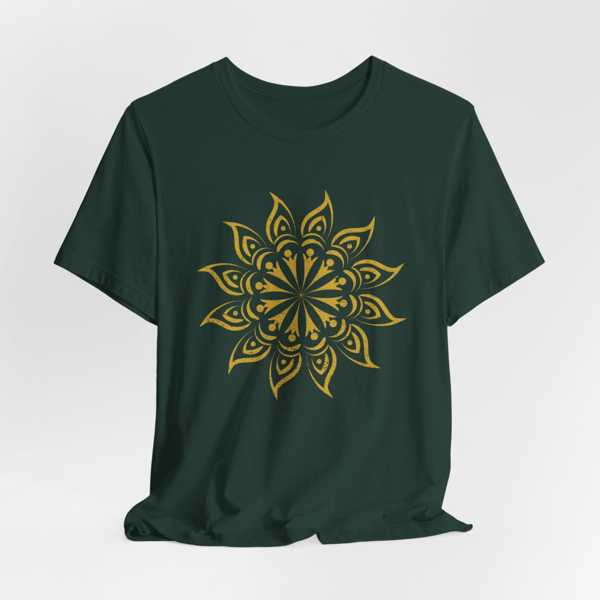 Mandala 2 Distressed T-Shirt | Spiritual Mandala Shirt — Sacred Geometry Gift Tee
