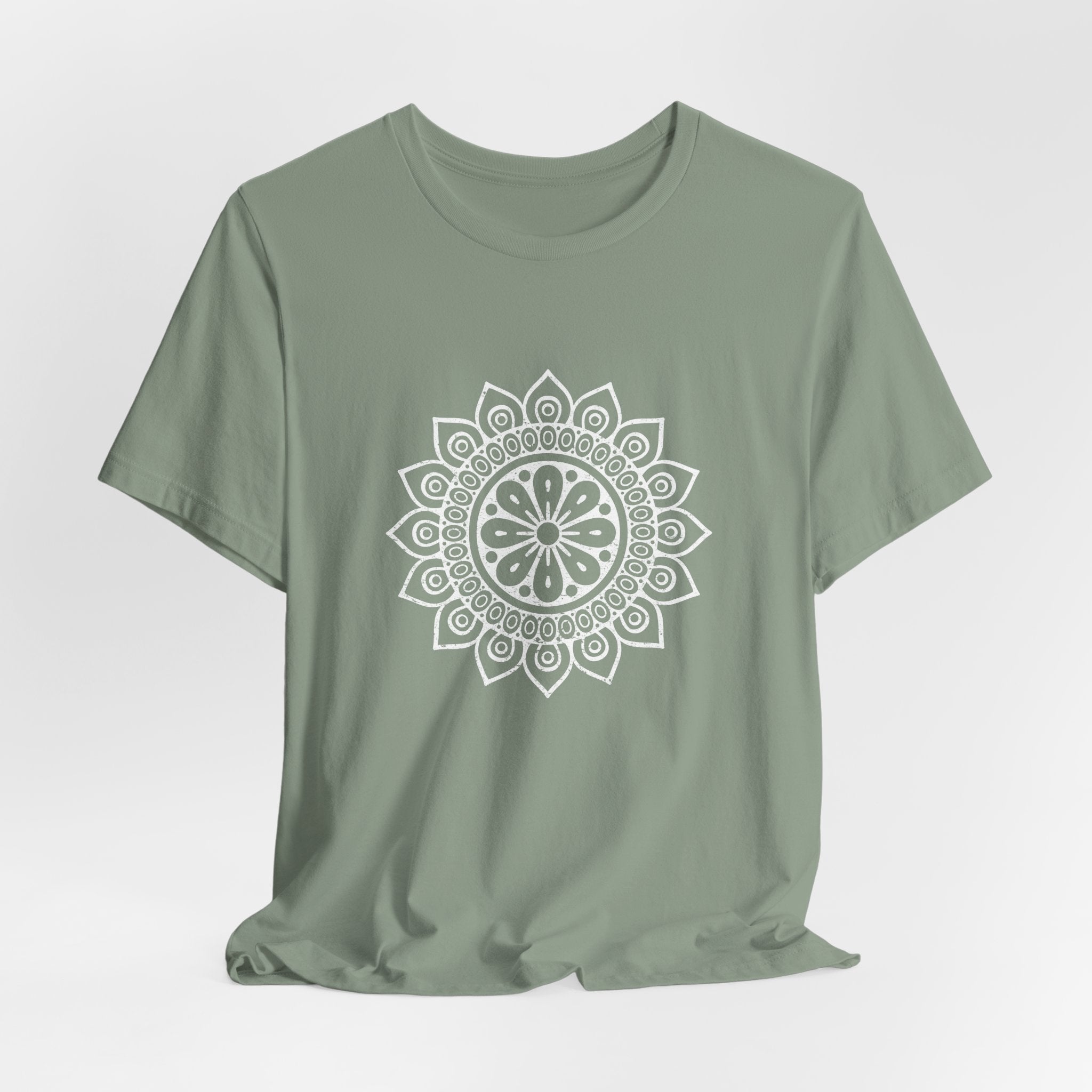 Mandala 8 Distressed T-Shirt | Spiritual Mandala Shirt — Sacred Geometry Gift Tee