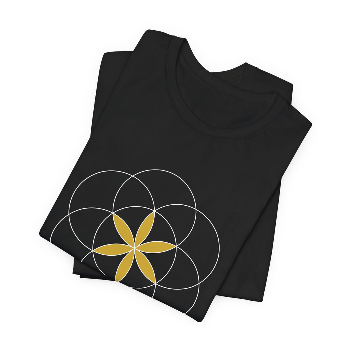 Seed of Life Gold Series T-Shirt | Premium Sacred Geometry Shirt — Gold Ink Creation Symbol Tee