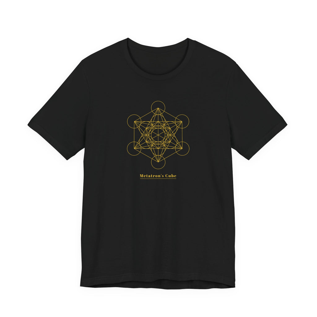 Metatron's Cube Gold Series T-Shirt | Premium Sacred Geometry Shirt — Gold Ink Archangel Tee