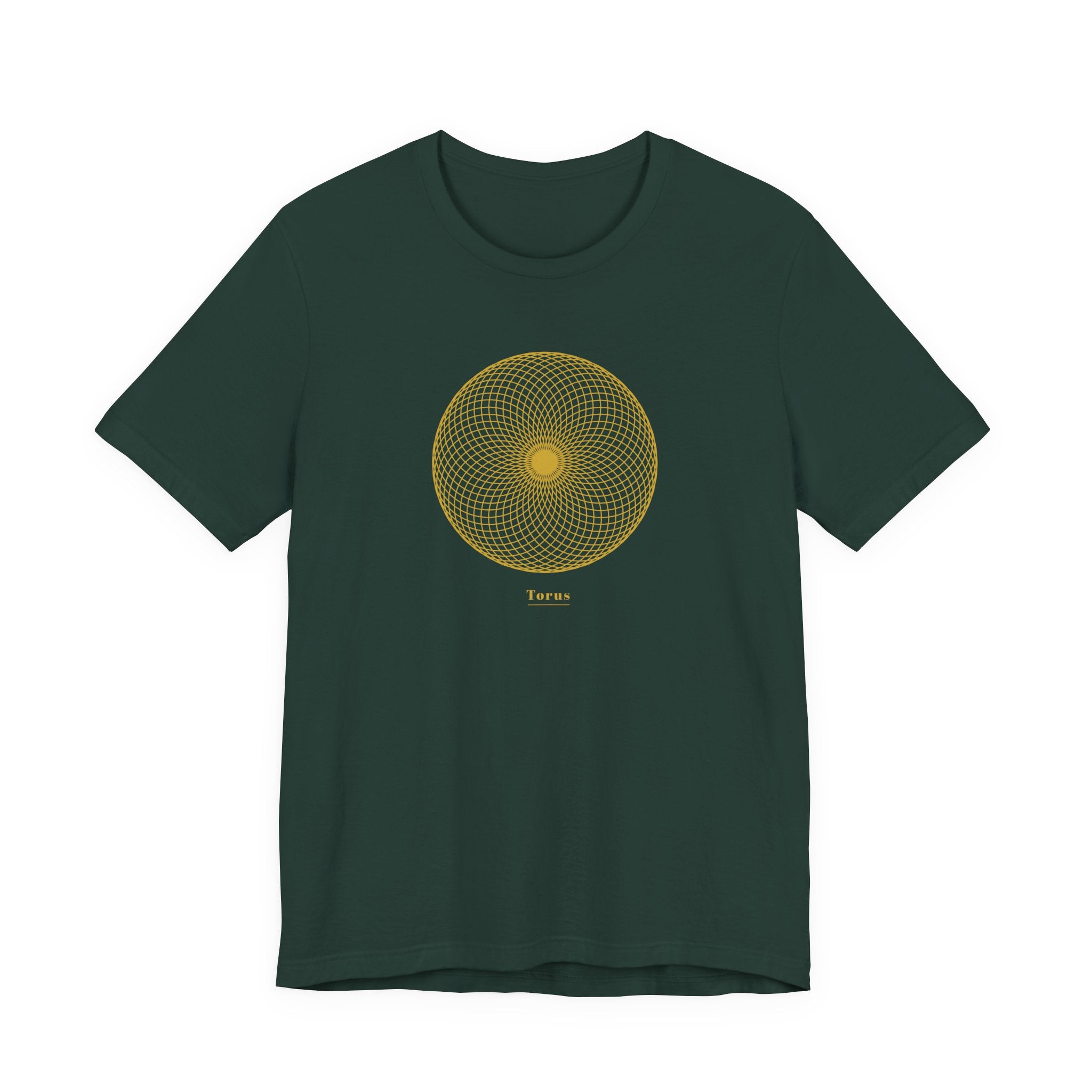 Torus Gold Series T-Shirt | Premium Sacred Geometry Shirt — Gold Ink Energy Field Spiritual Tee