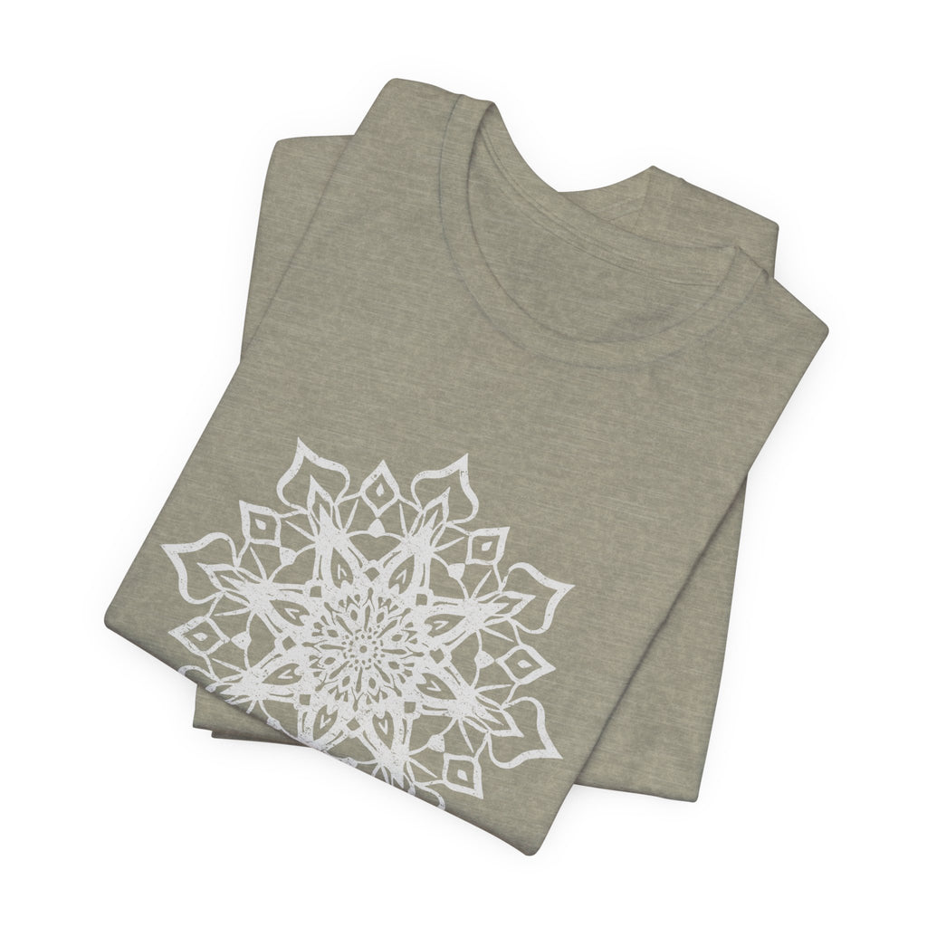 Mandala 1 Distressed T-Shirt | Spiritual Mandala Shirt — Sacred Geometry Gift Tee