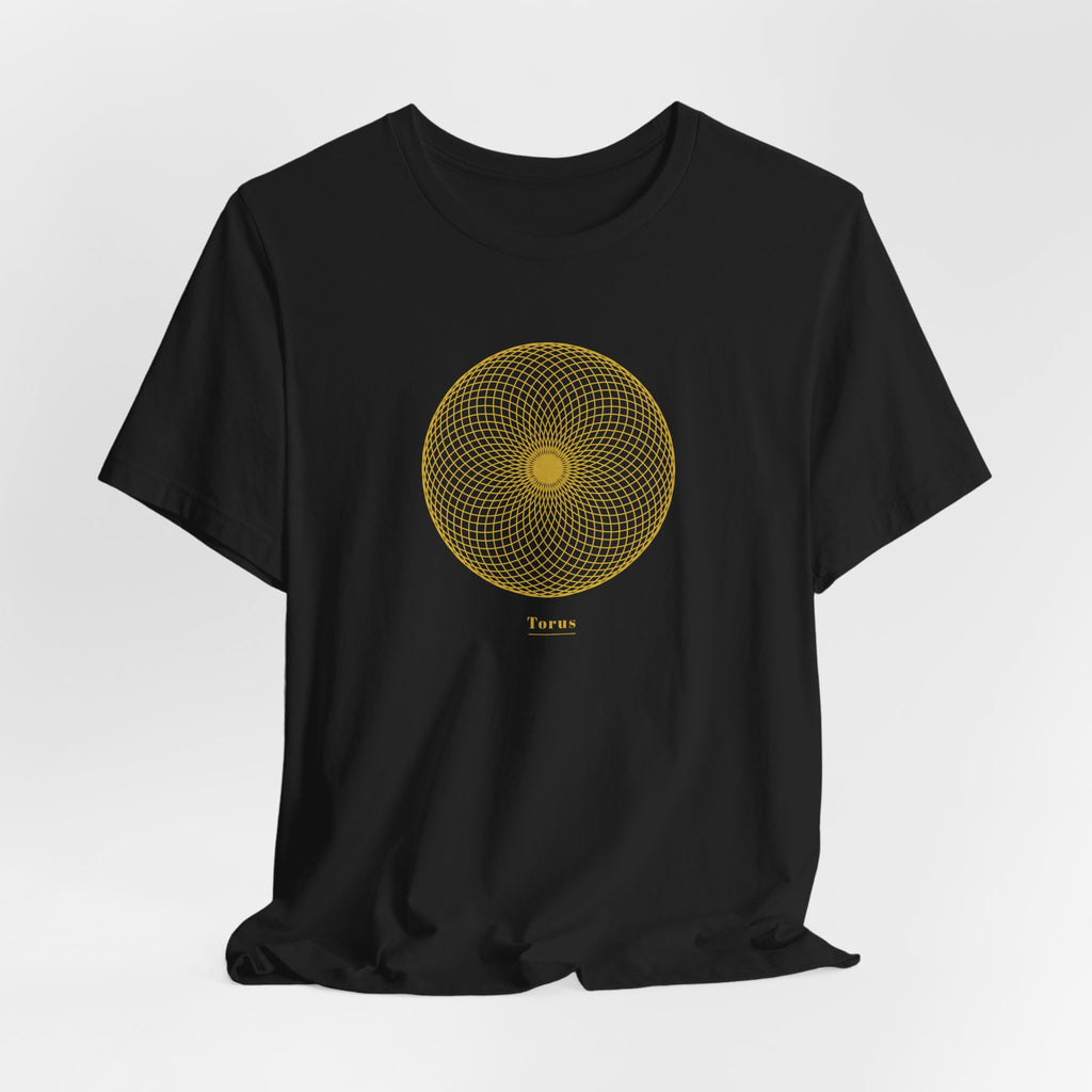Torus Gold Series T-Shirt | Premium Sacred Geometry Shirt — Gold Ink Energy Field Spiritual Tee