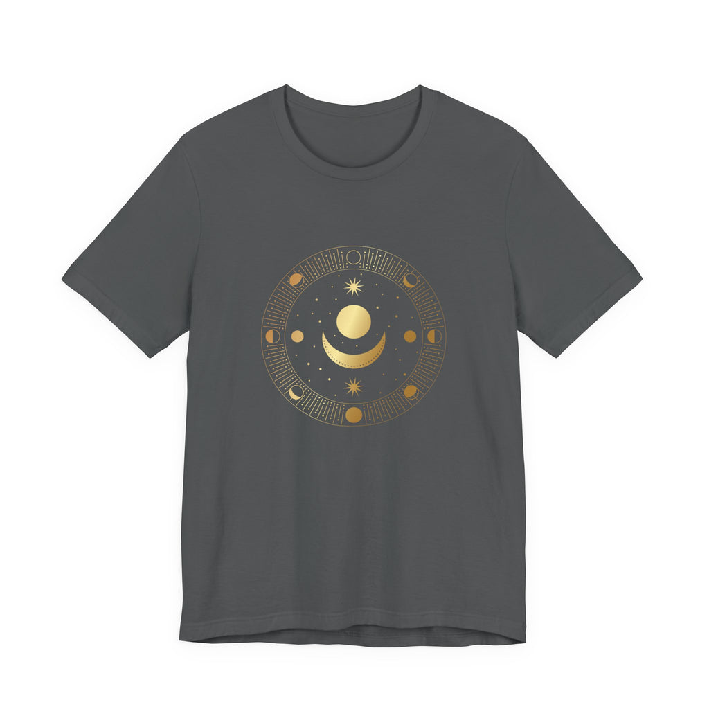 Moon Cycles Sacred Geometry T-Shirt | Celestial Shirt — Lunar Phases Spiritual Awareness Tee