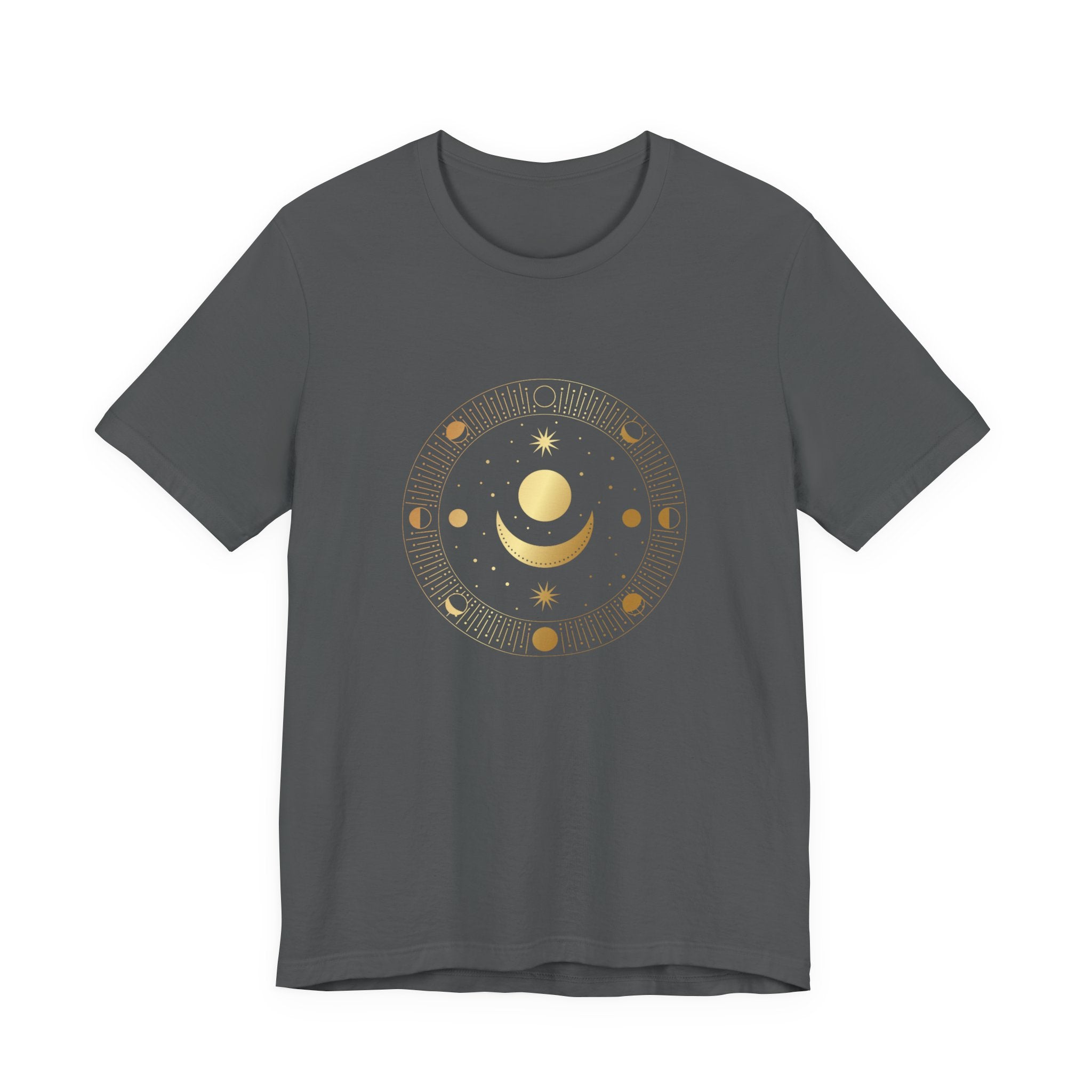 Moon Cycles Sacred Geometry T-Shirt | Celestial Shirt — Lunar Phases Spiritual Awareness Tee