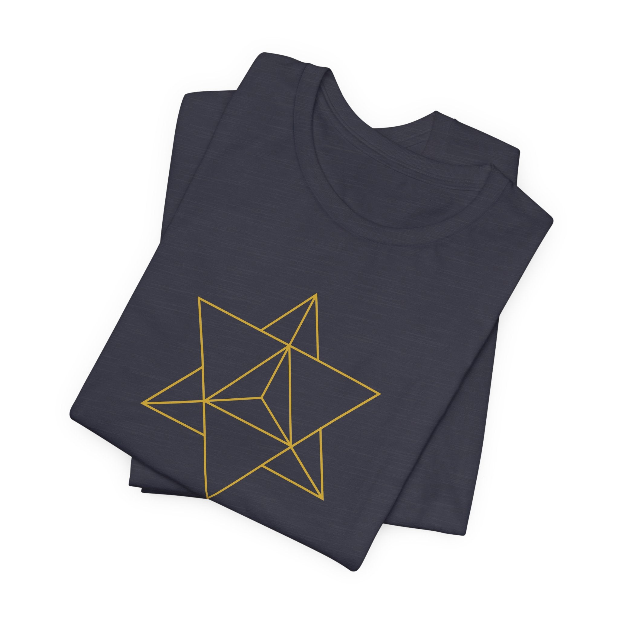 Merkaba Gold Series T-Shirt | Premium Sacred Geometry Shirt — Gold Ink Spiritual Awakening Tee