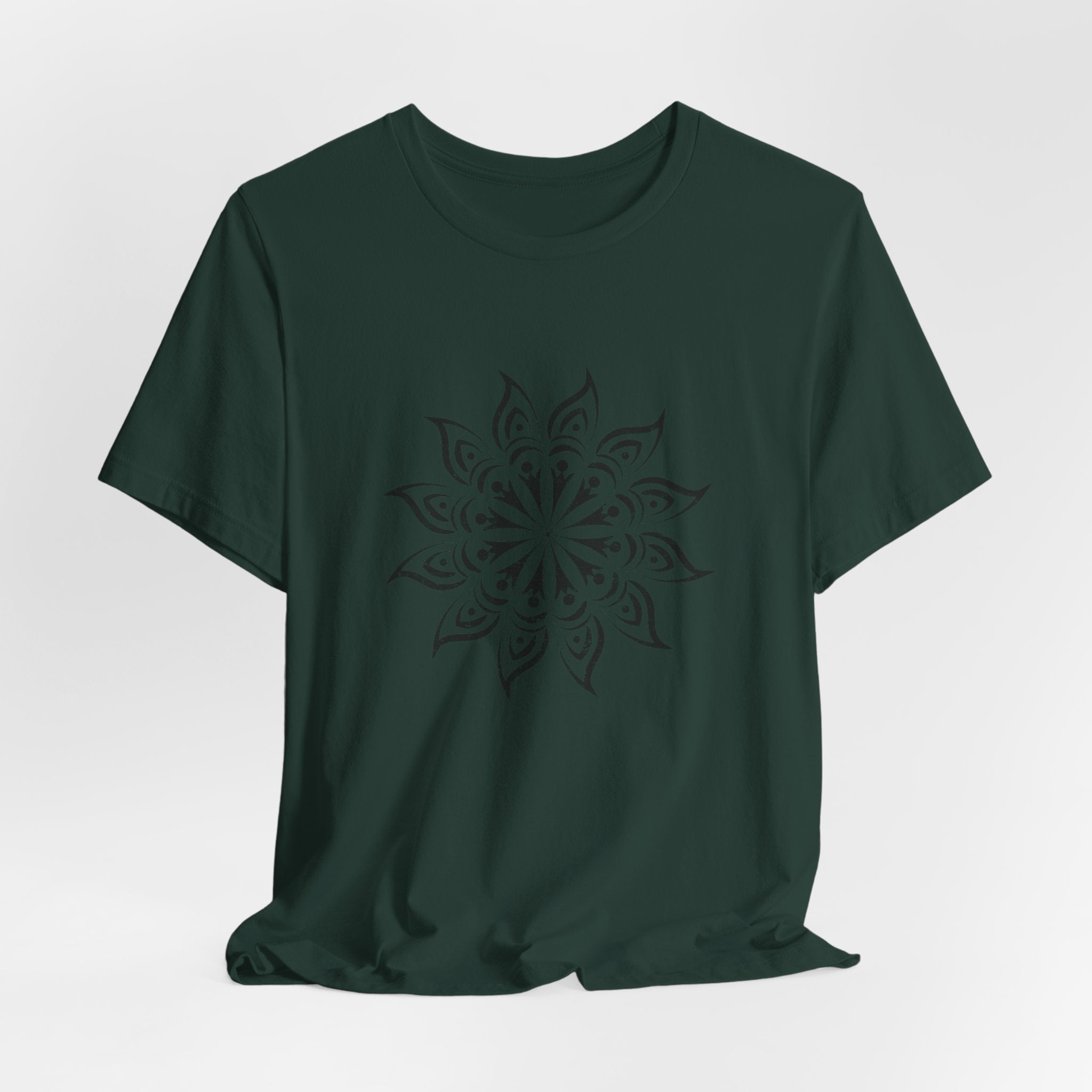 Mandala 2 Distressed T-Shirt | Spiritual Mandala Shirt — Sacred Geometry Gift Tee