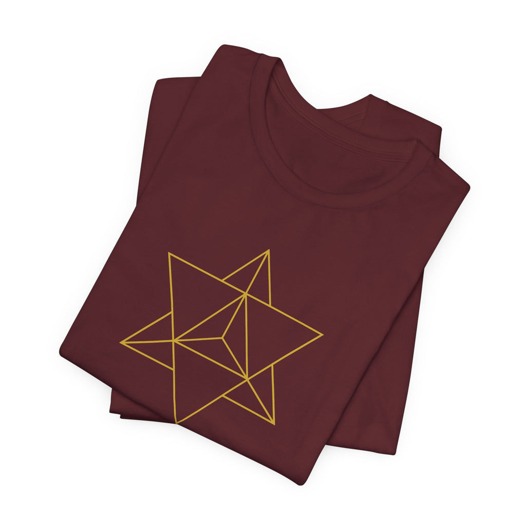 Merkaba Gold Series T-Shirt | Premium Sacred Geometry Shirt — Gold Ink Spiritual Awakening Tee