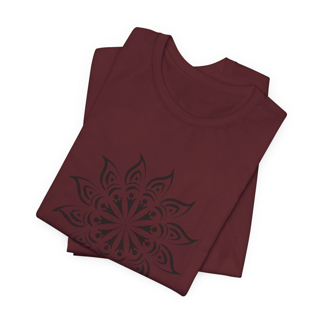 Mandala 2 Distressed T-Shirt | Spiritual Mandala Shirt — Sacred Geometry Gift Tee