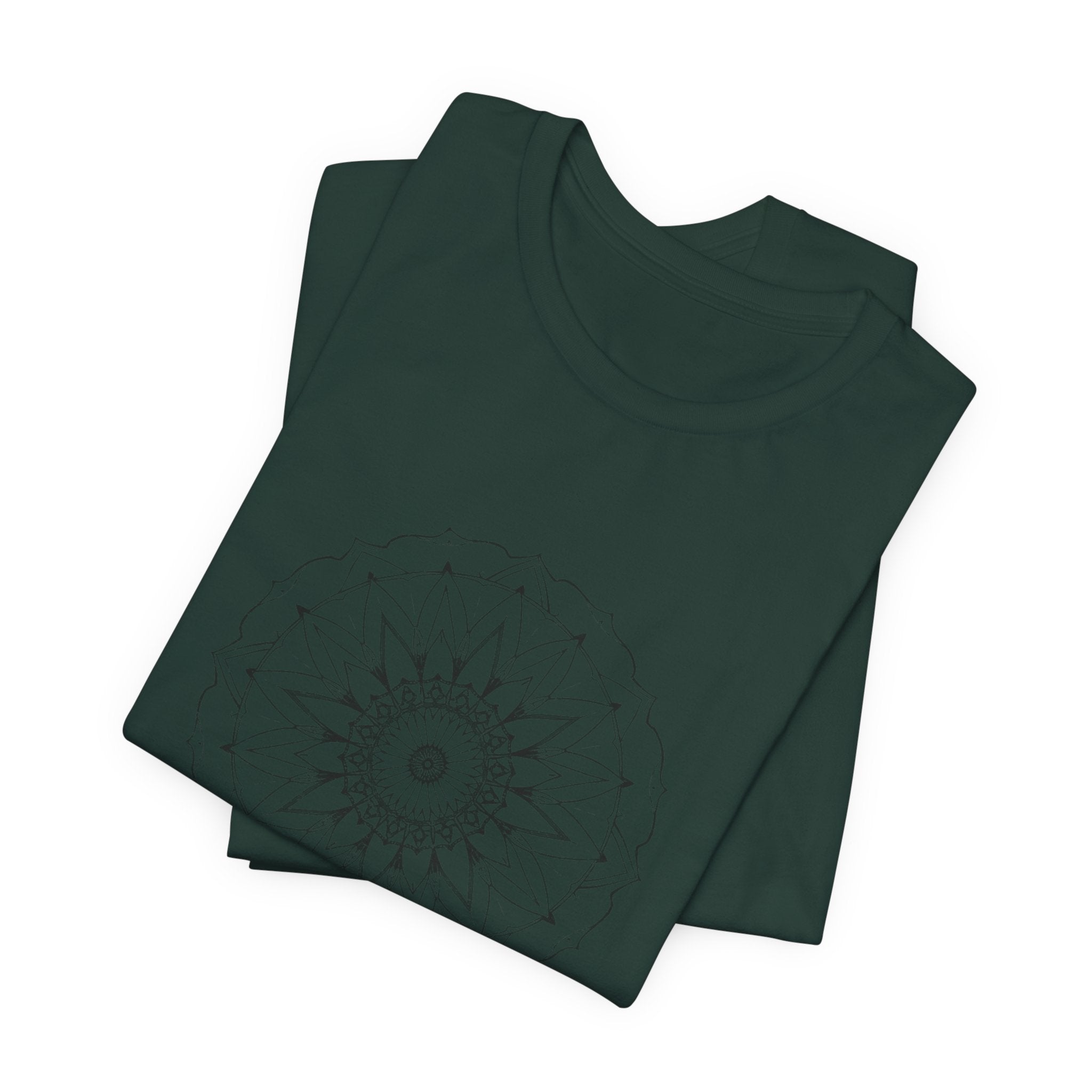 Mandala 6 Distressed T-Shirt | Spiritual Mandala Shirt — Sacred Geometry Gift Tee