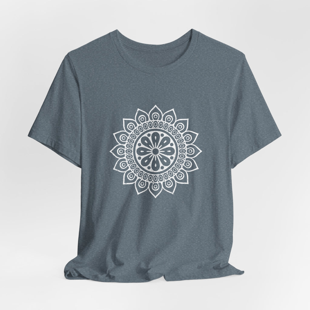 Mandala 8 Distressed T-Shirt | Spiritual Mandala Shirt — Sacred Geometry Gift Tee