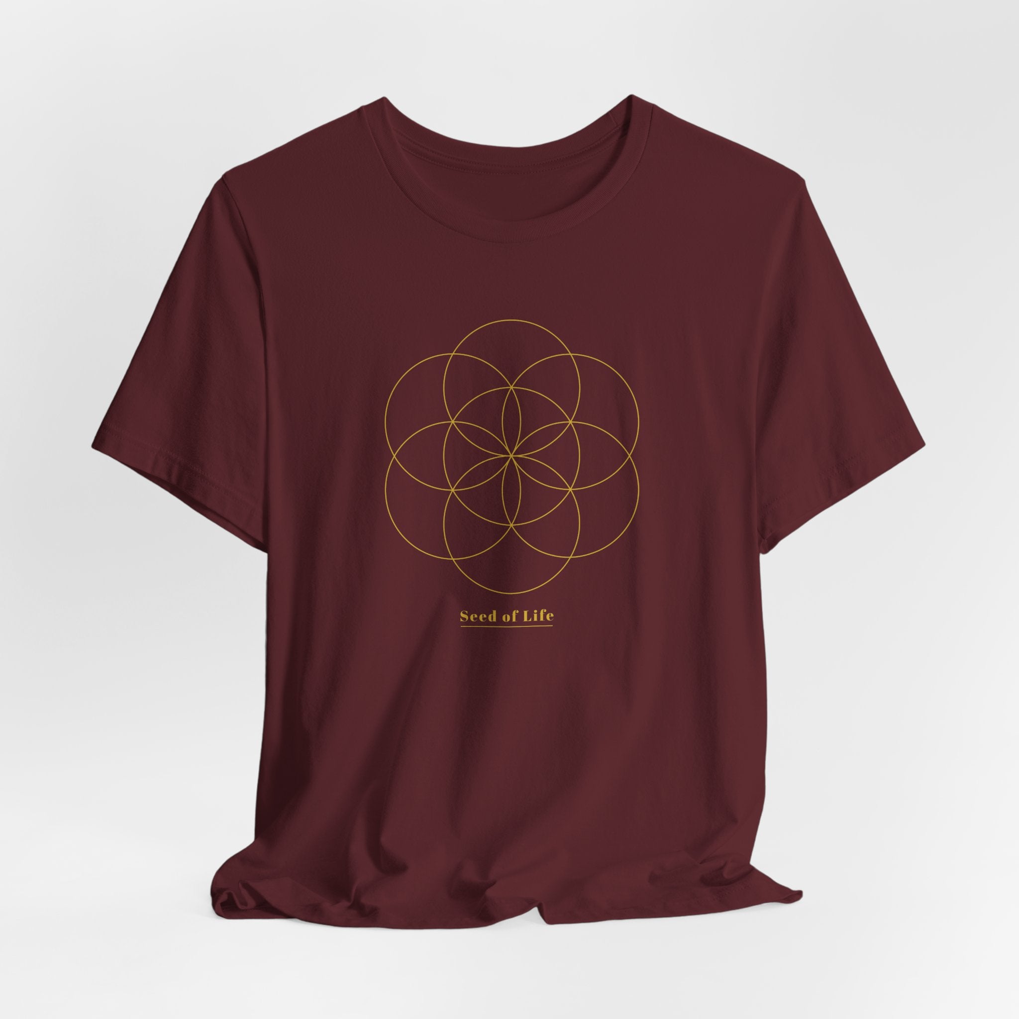 Seed of Life Gold Series T-Shirt | Premium Sacred Geometry Shirt — Gold Ink Creation Symbol Tee