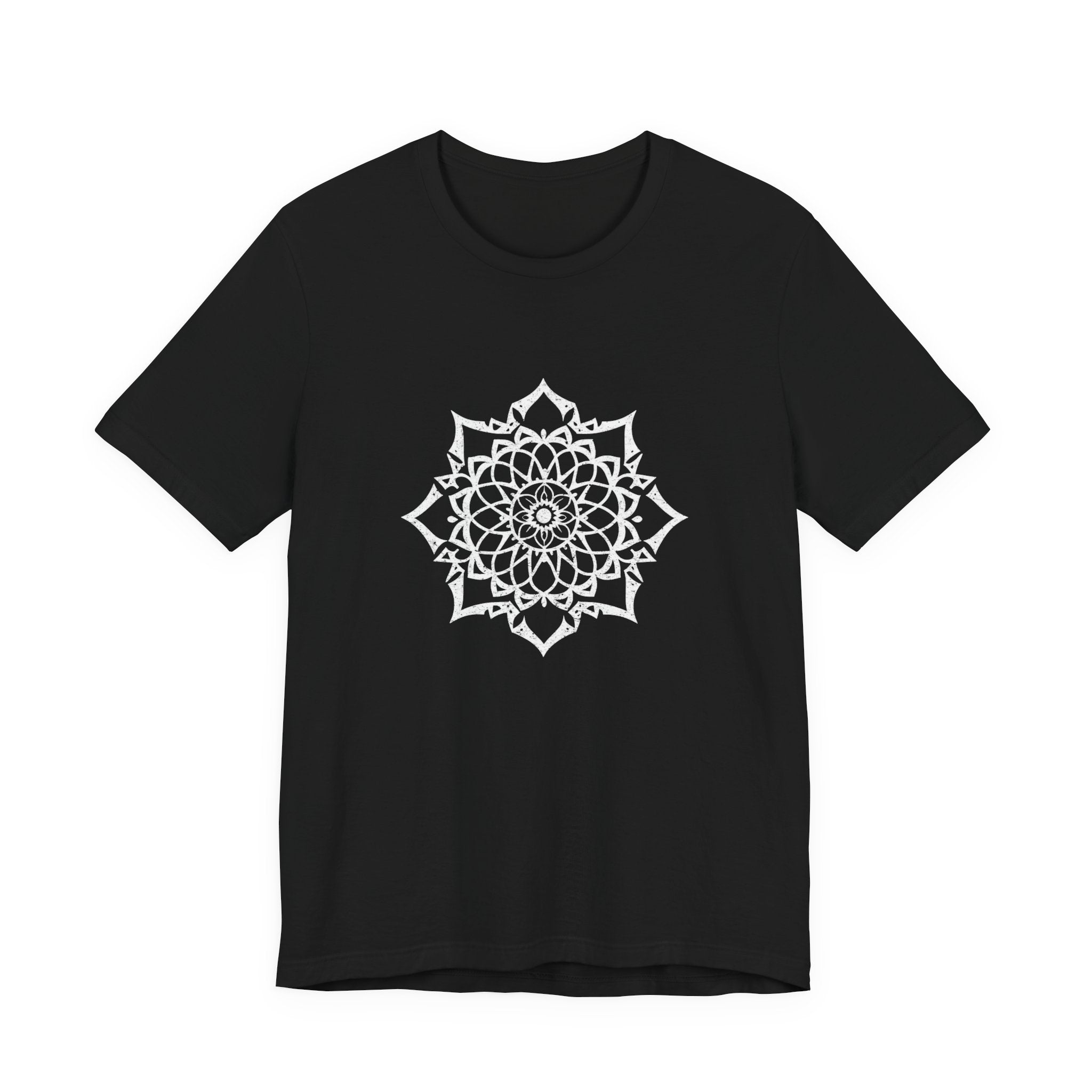 Mandala 3 Distressed T-Shirt | Spiritual Mandala Shirt — Sacred Geometry Gift Tee