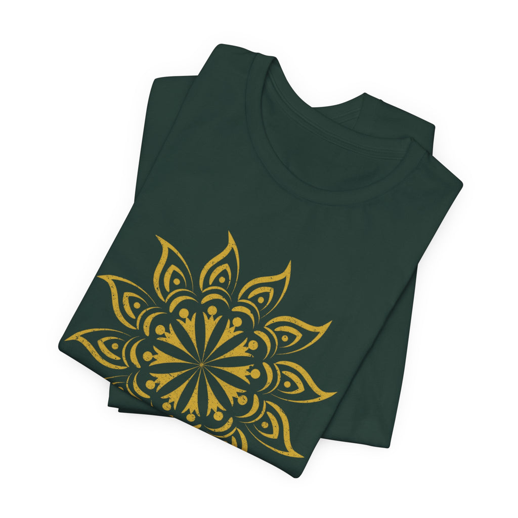 Mandala 2 Distressed T-Shirt | Spiritual Mandala Shirt — Sacred Geometry Gift Tee