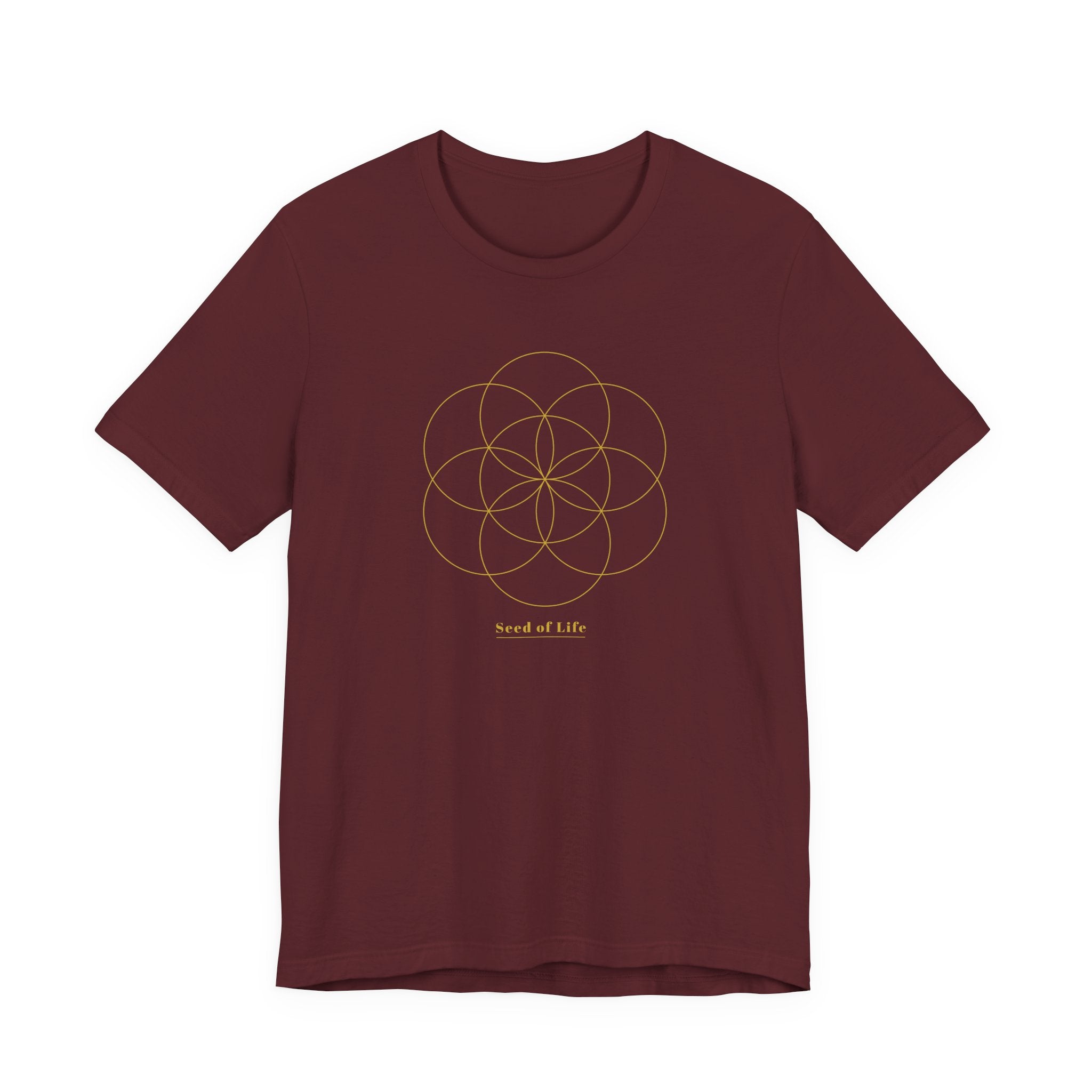 Seed of Life Gold Series T-Shirt | Premium Sacred Geometry Shirt — Gold Ink Creation Symbol Tee