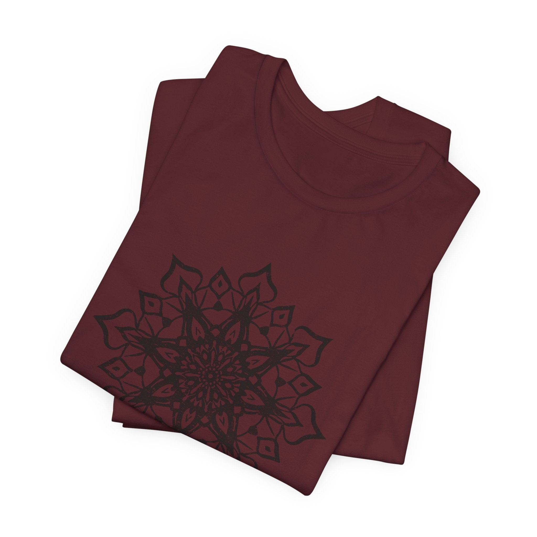 Mandala 1 Distressed T-Shirt | Spiritual Mandala Shirt — Sacred Geometry Gift Tee