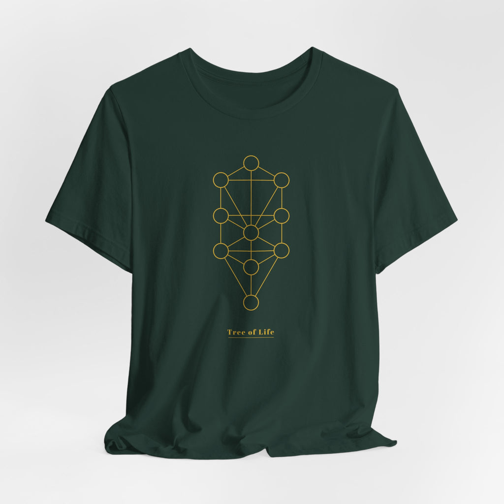 Tree of Life Gold Series T-Shirt | Premium Sacred Geometry Shirt — Gold Ink Spiritual Nature Tee