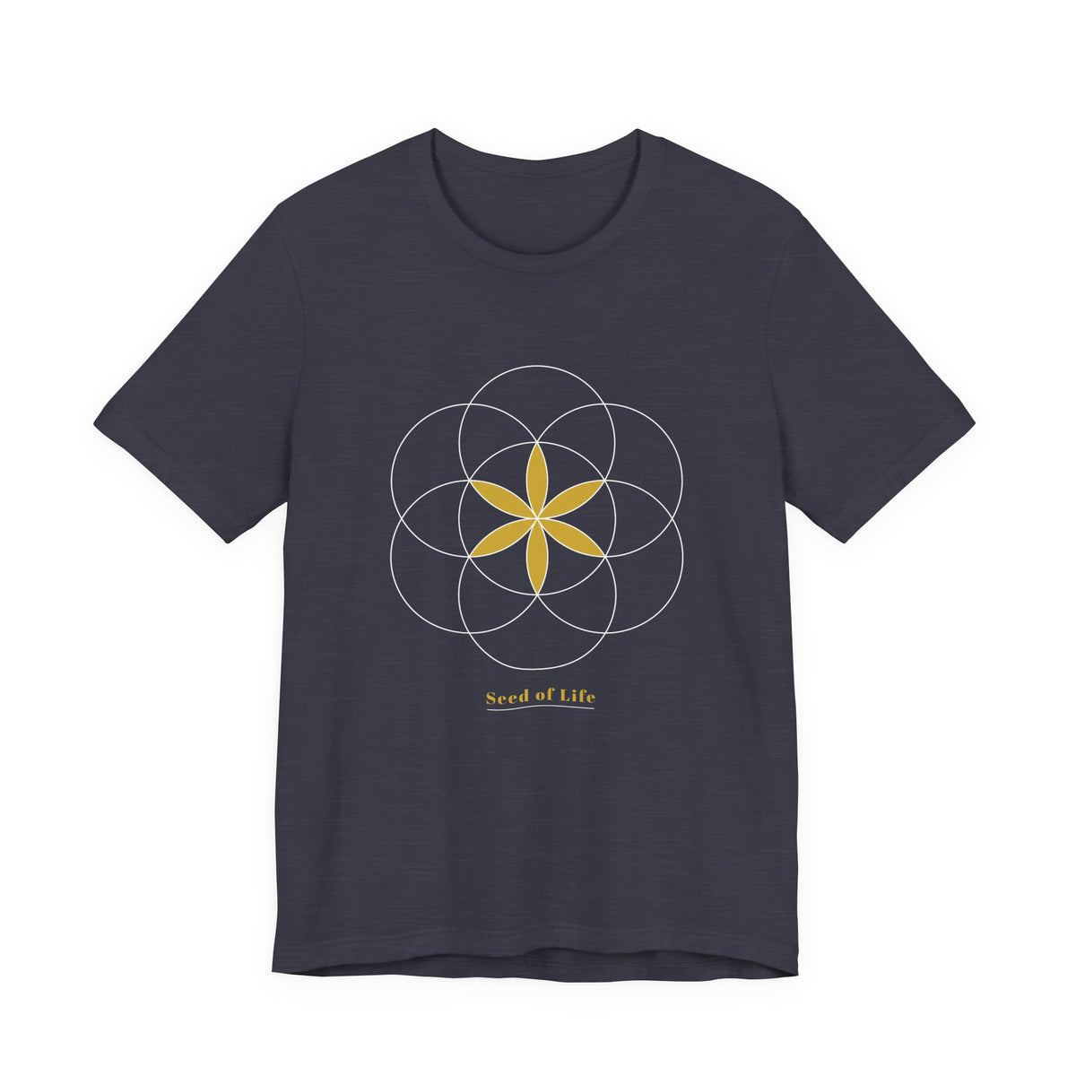 Seed of Life Gold Series T-Shirt | Premium Sacred Geometry Shirt — Gold Ink Creation Symbol Tee