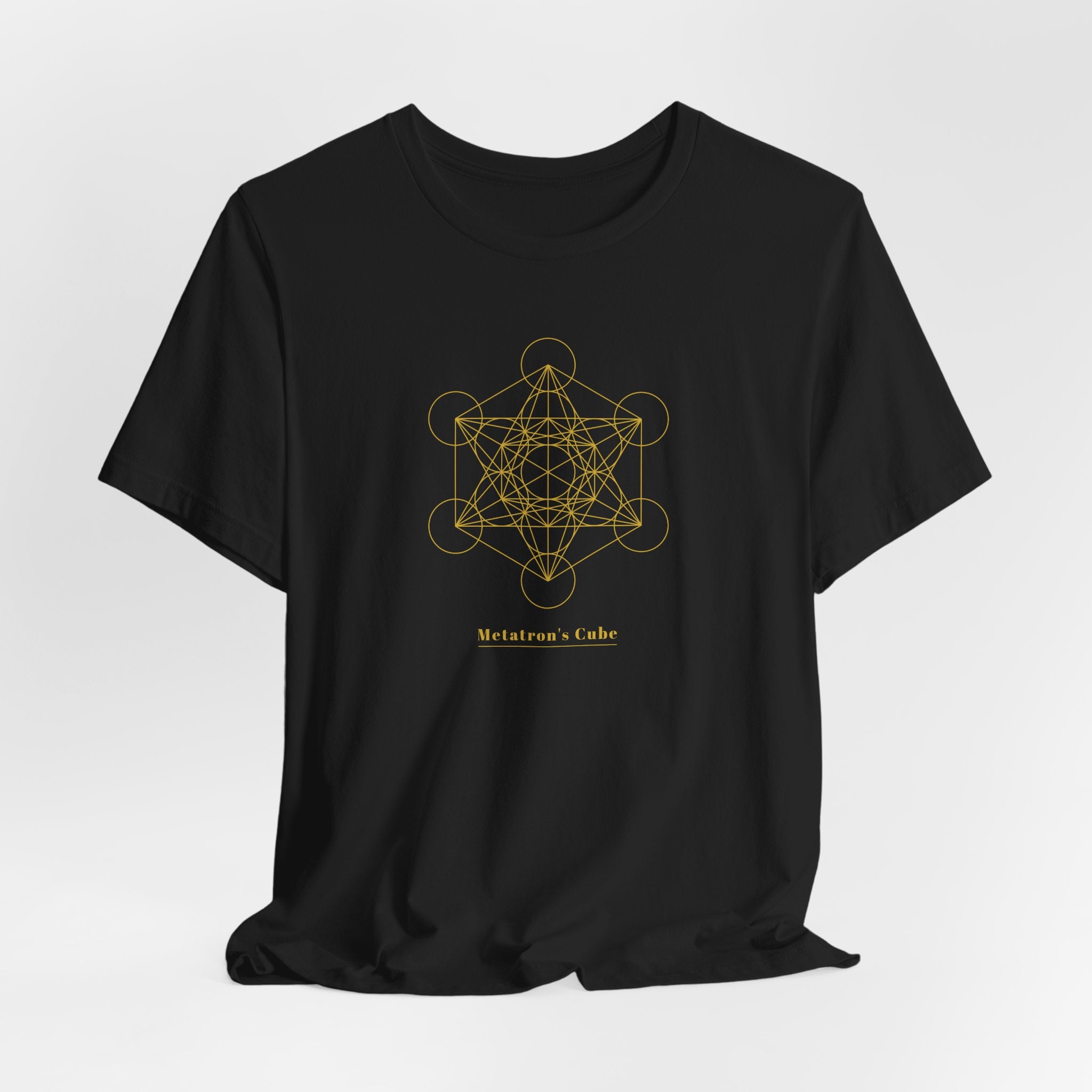 Metatron's Cube Gold Series T-Shirt | Premium Sacred Geometry Shirt — Gold Ink Archangel Tee