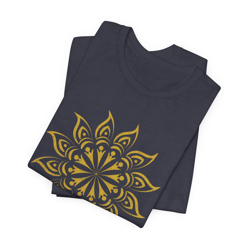 Mandala 2 Distressed T-Shirt | Spiritual Mandala Shirt — Sacred Geometry Gift Tee