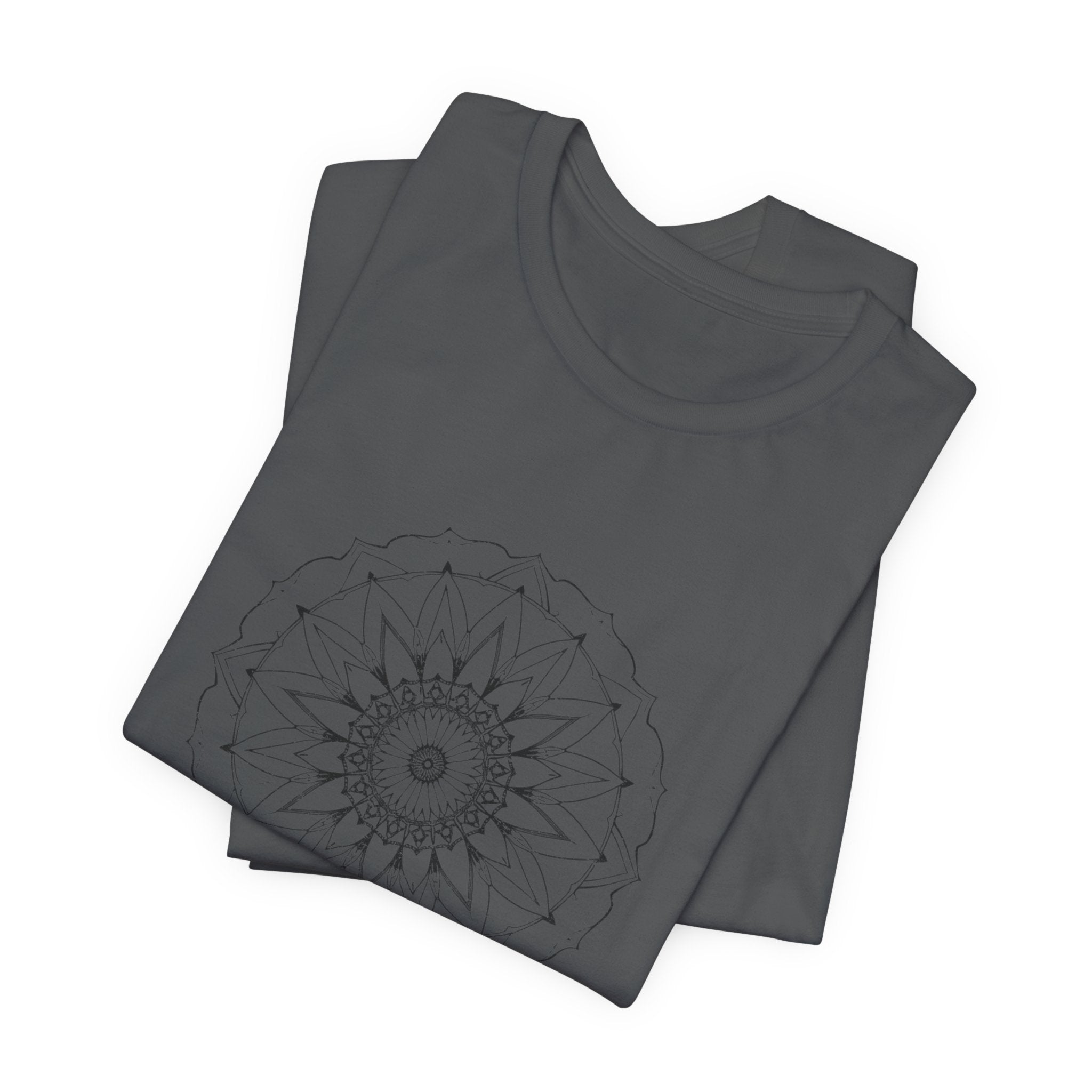 Mandala 6 Distressed T-Shirt | Spiritual Mandala Shirt — Sacred Geometry Gift Tee