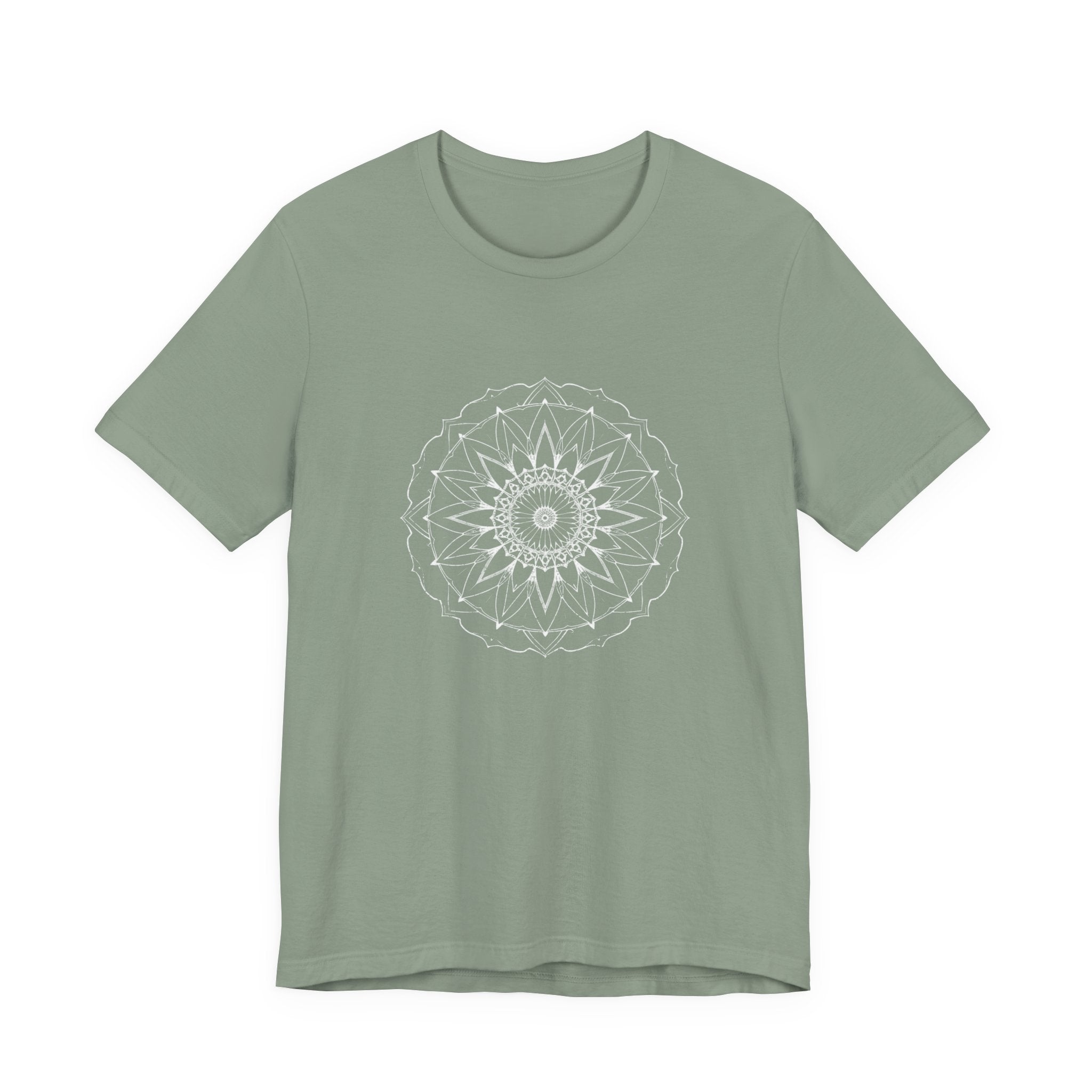 Mandala 6 Distressed T-Shirt | Spiritual Mandala Shirt — Sacred Geometry Gift Tee