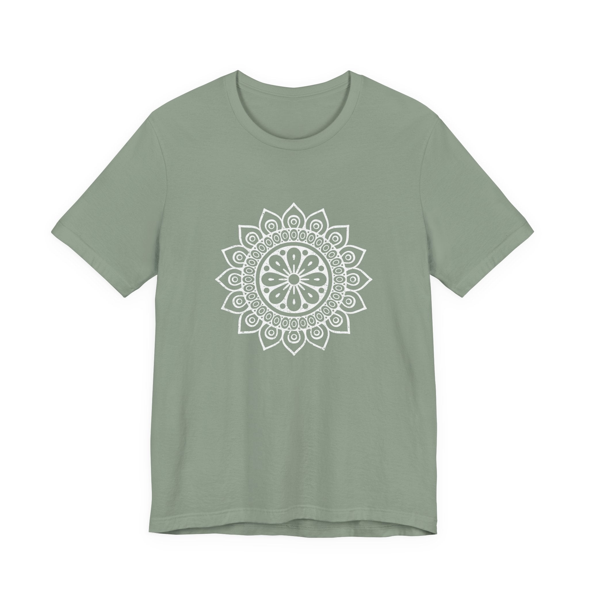 Mandala 8 Distressed T-Shirt | Spiritual Mandala Shirt — Sacred Geometry Gift Tee