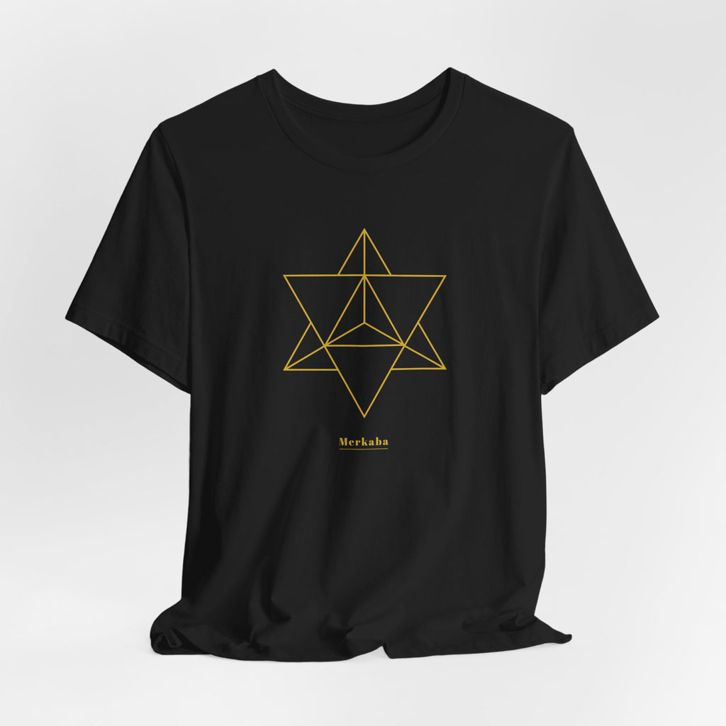 Merkaba Gold Series T-Shirt | Premium Sacred Geometry Shirt — Gold Ink Spiritual Awakening Tee