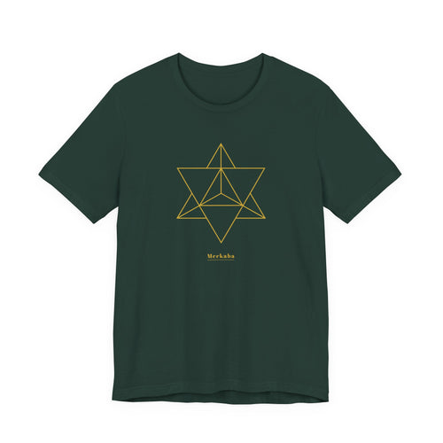 Merkaba Gold Series T-Shirt | Premium Sacred Geometry Shirt — Gold Ink Spiritual Awakening Tee