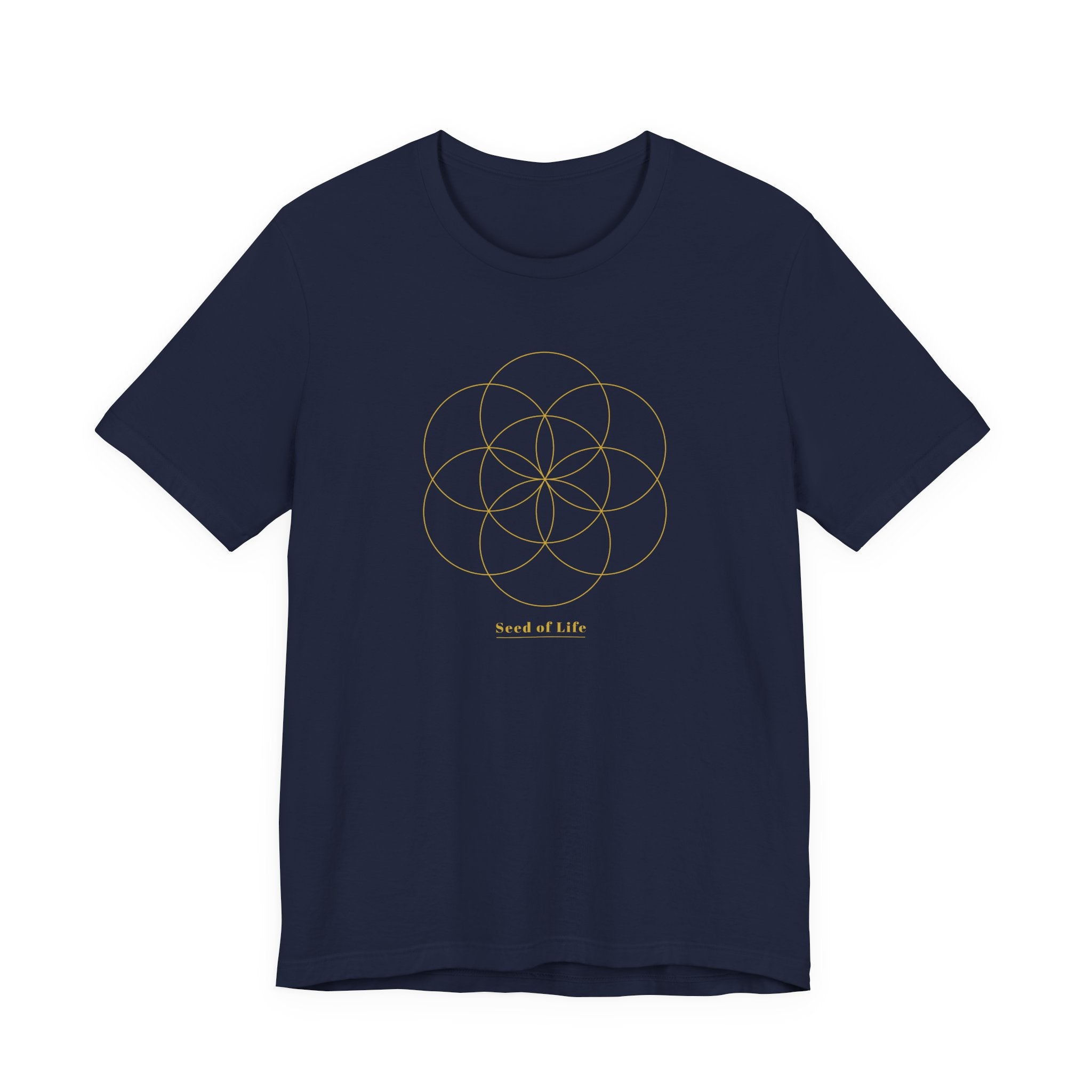 Seed of Life Gold Series T-Shirt | Premium Sacred Geometry Shirt — Gold Ink Creation Symbol Tee