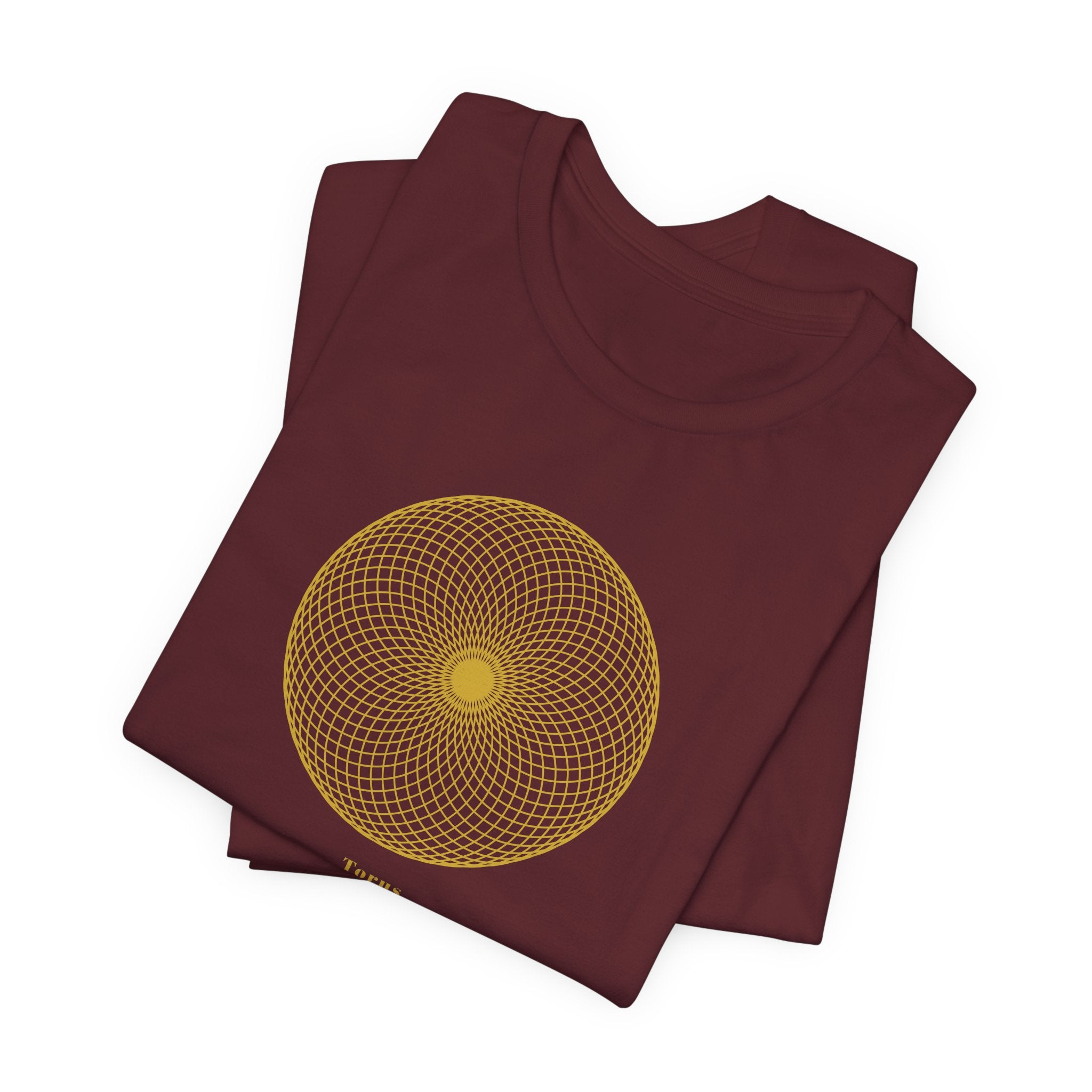 Torus Gold Series T-Shirt | Premium Sacred Geometry Shirt — Gold Ink Energy Field Spiritual Tee