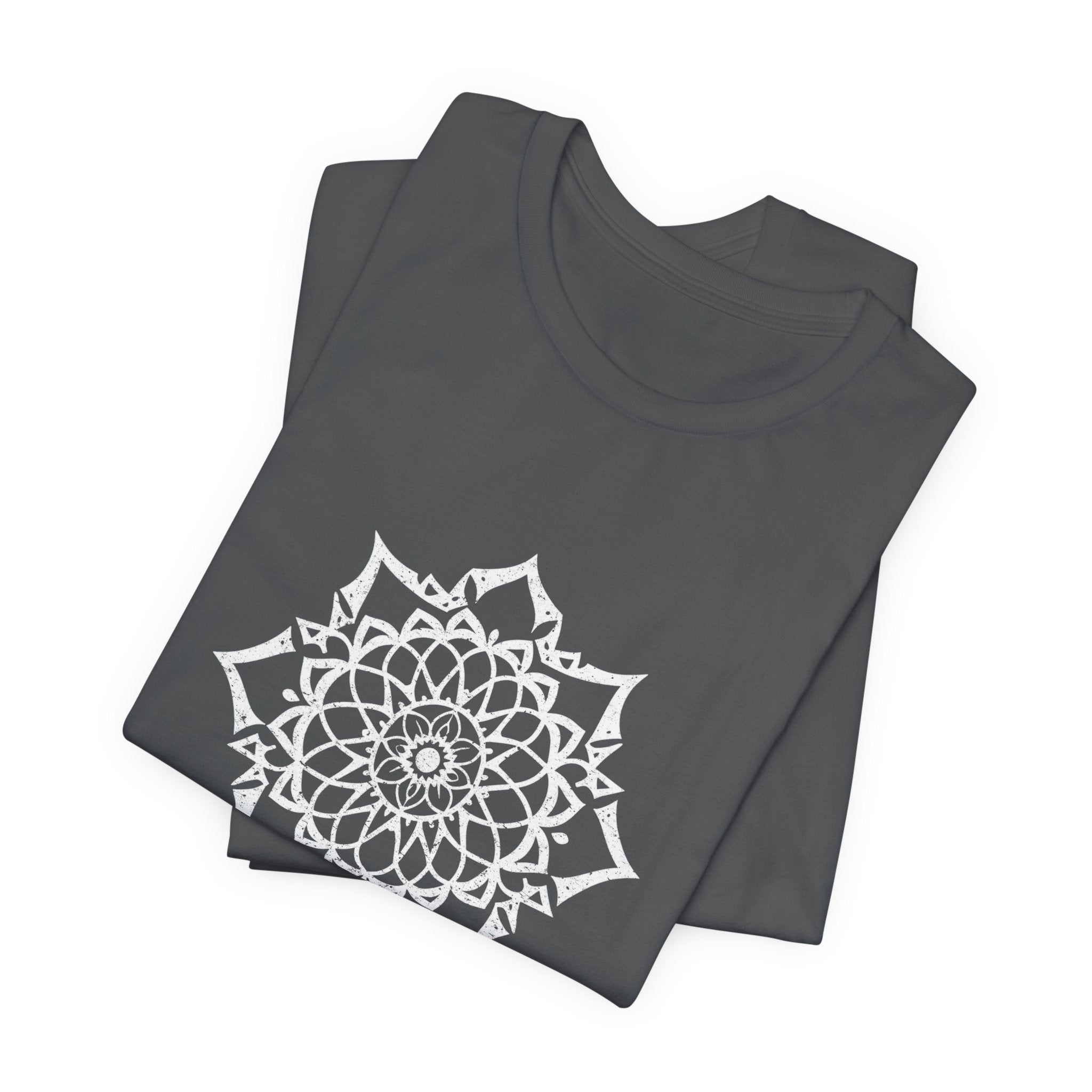 Mandala 3 Distressed T-Shirt | Spiritual Mandala Shirt — Sacred Geometry Gift Tee