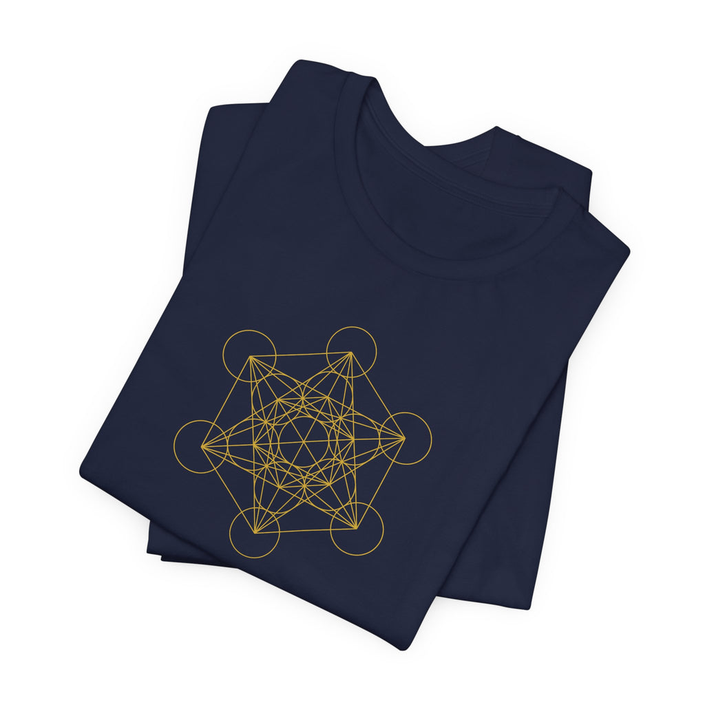 Metatron's Cube Gold Series T-Shirt | Premium Sacred Geometry Shirt — Gold Ink Archangel Tee