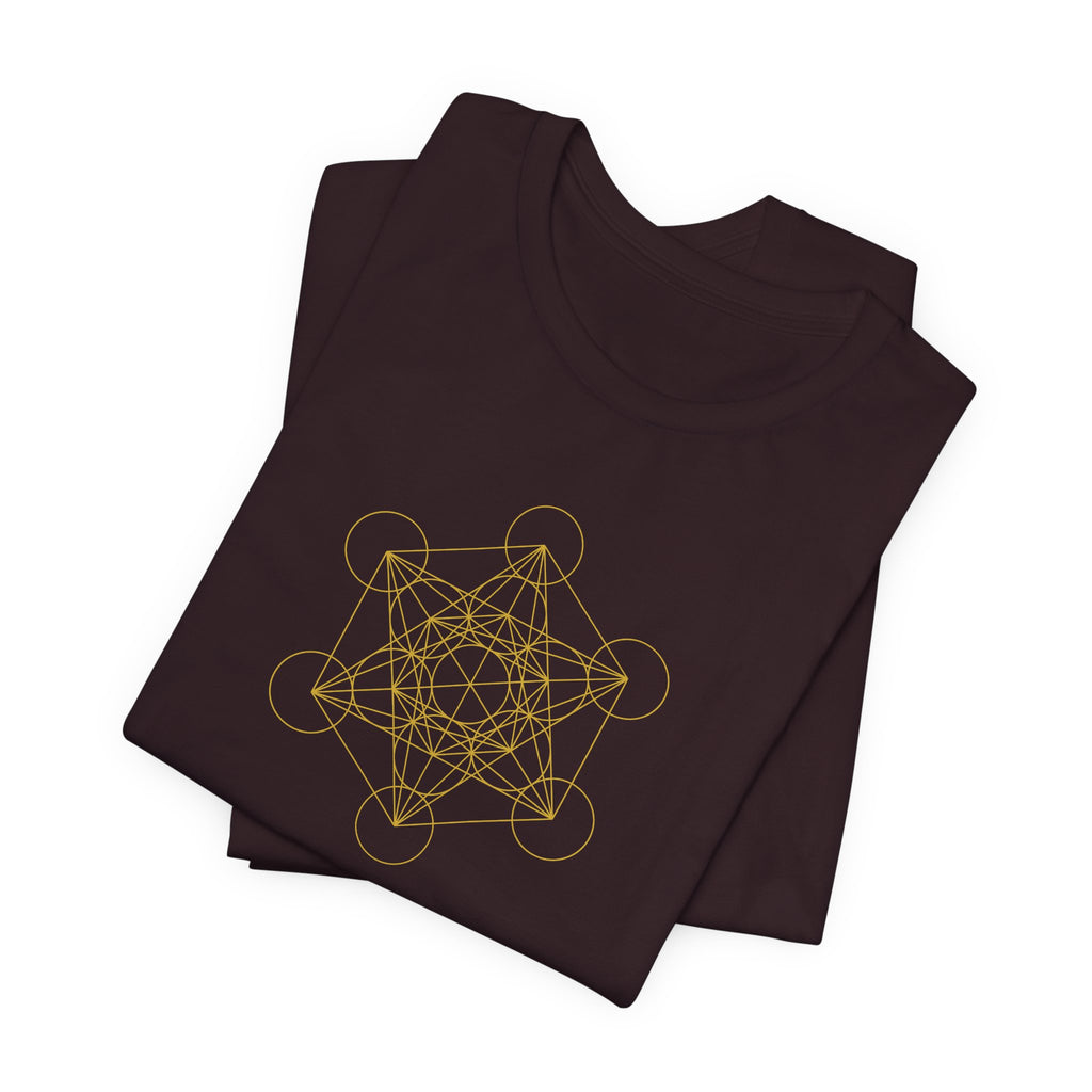 Metatron's Cube Gold Series T-Shirt | Premium Sacred Geometry Shirt — Gold Ink Archangel Tee