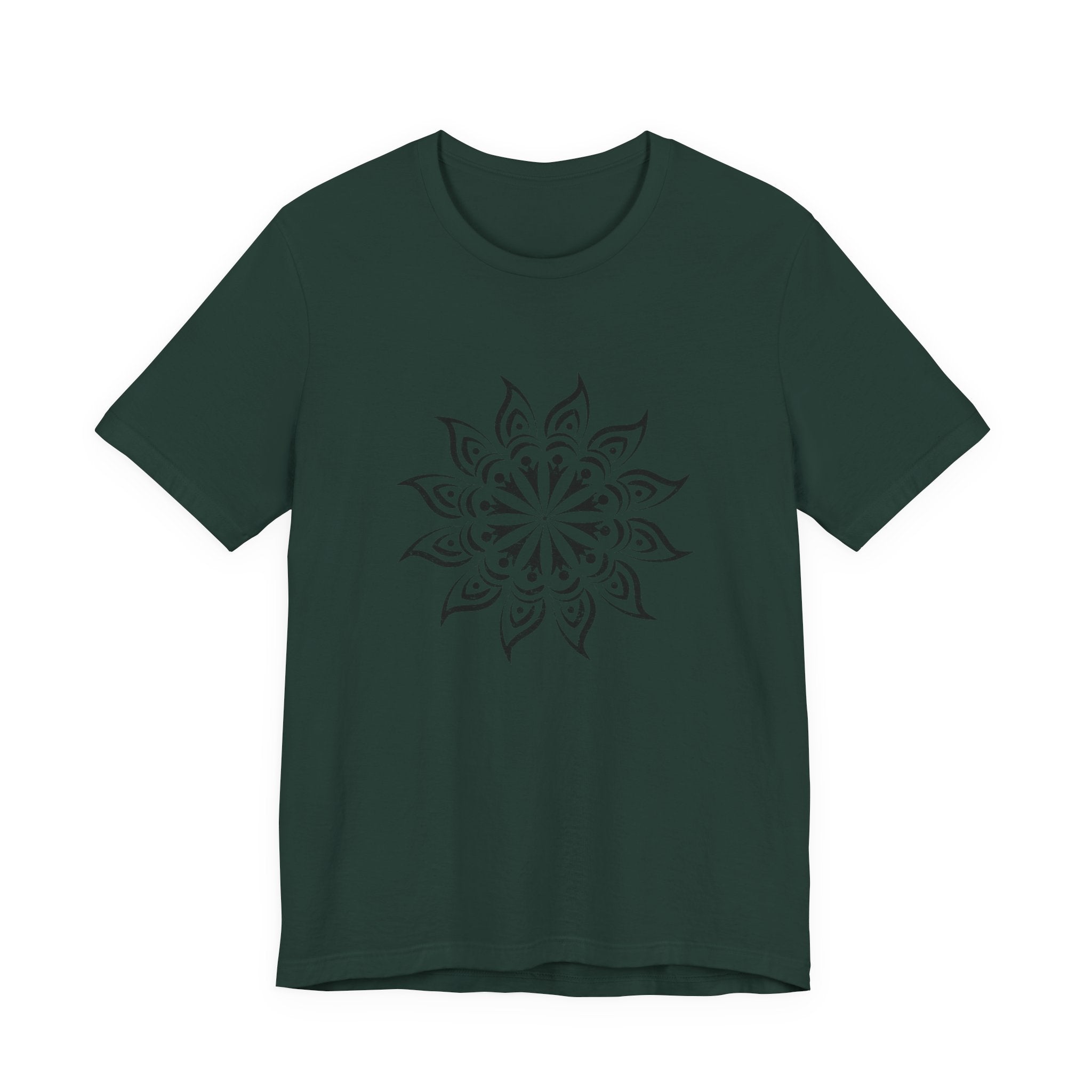 Mandala 2 Distressed T-Shirt | Spiritual Mandala Shirt — Sacred Geometry Gift Tee