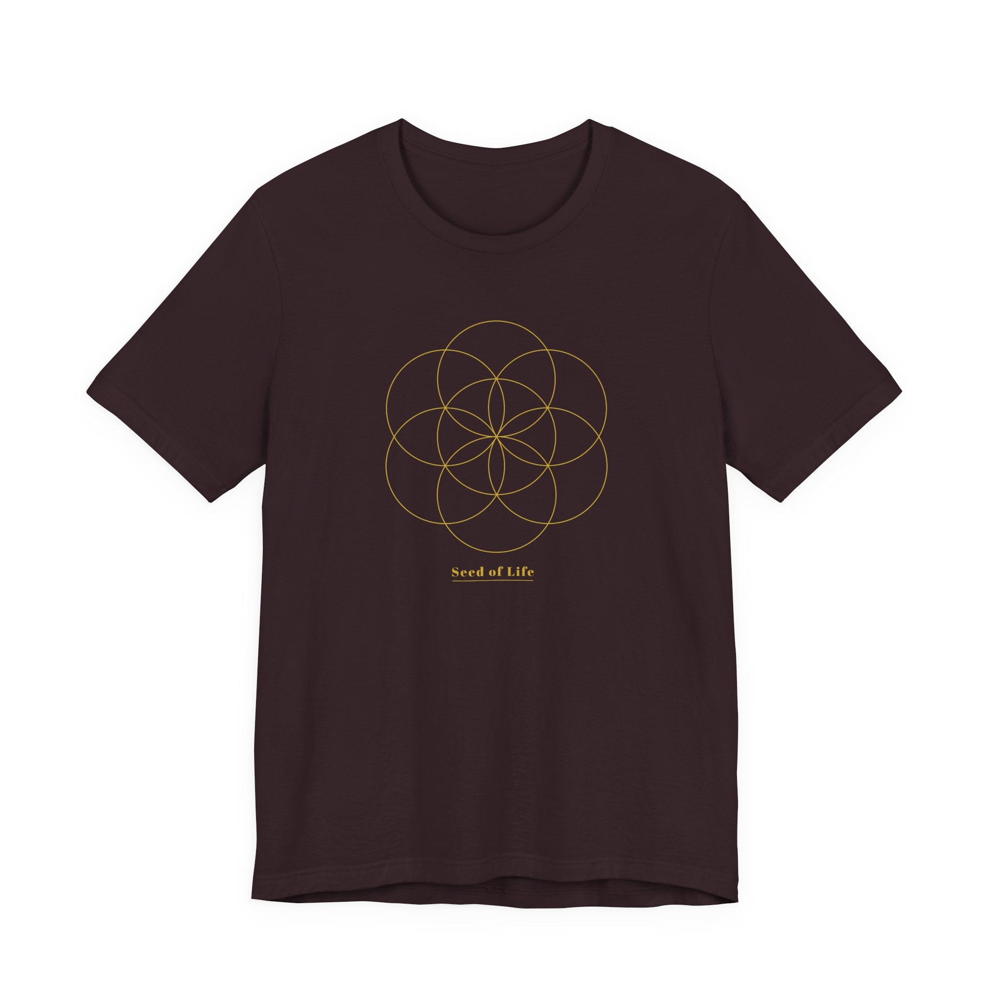 Seed of Life Gold Series T-Shirt | Premium Sacred Geometry Shirt — Gold Ink Creation Symbol Tee