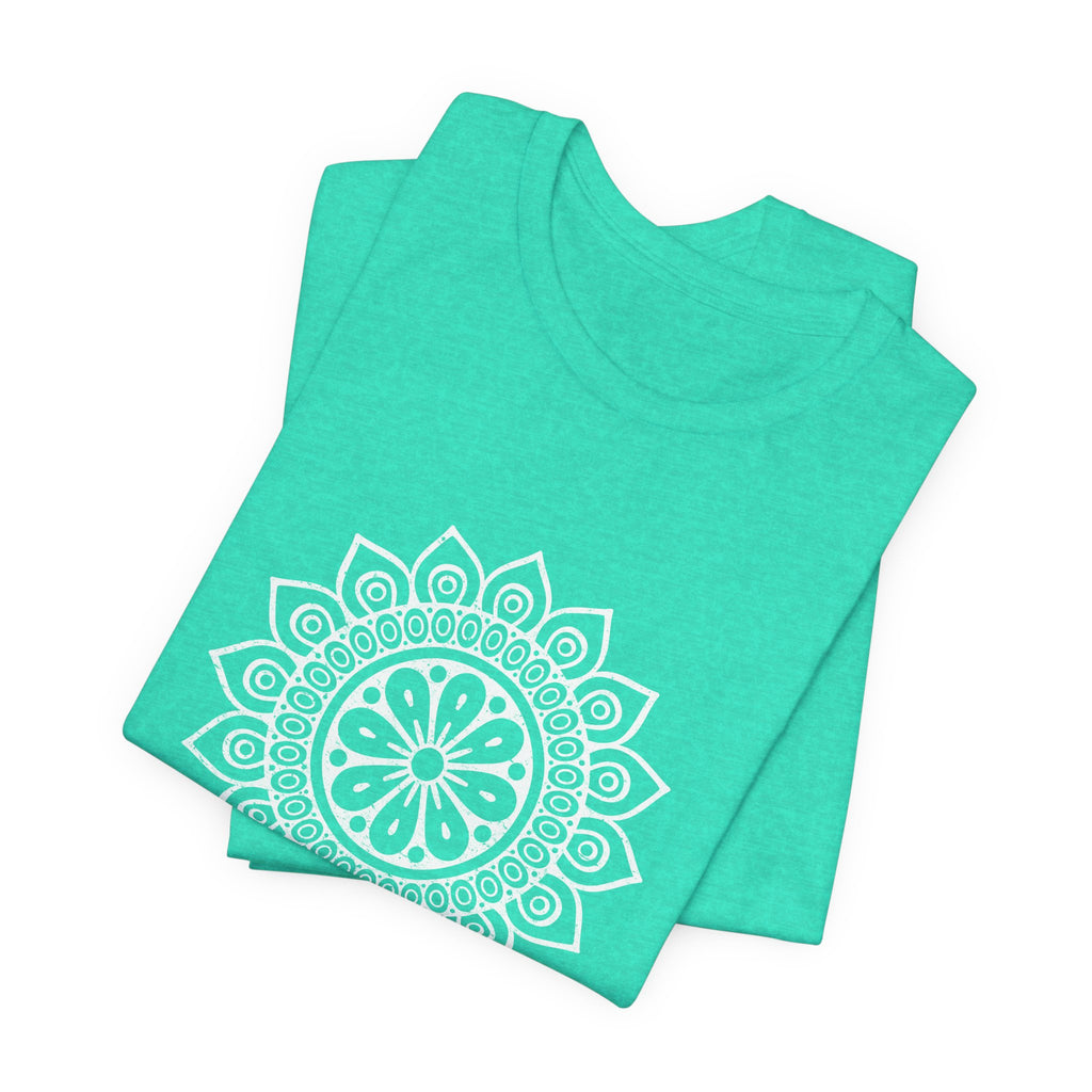 Mandala 8 Distressed T-Shirt | Spiritual Mandala Shirt — Sacred Geometry Gift Tee