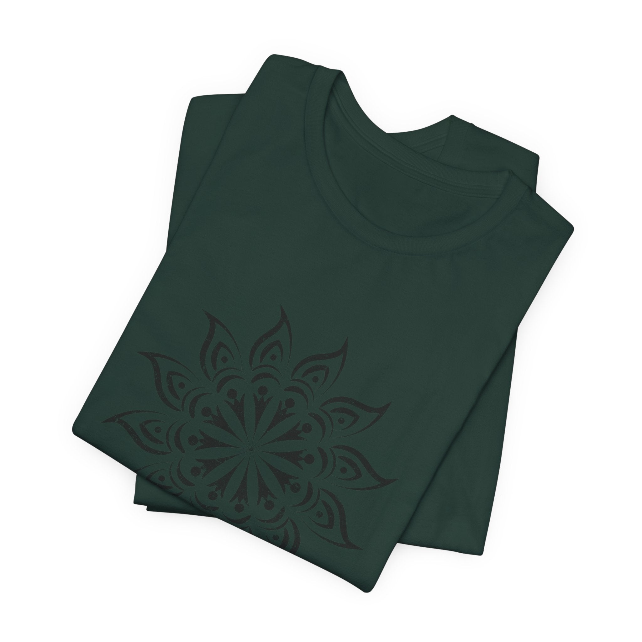Mandala 2 Distressed T-Shirt | Spiritual Mandala Shirt — Sacred Geometry Gift Tee