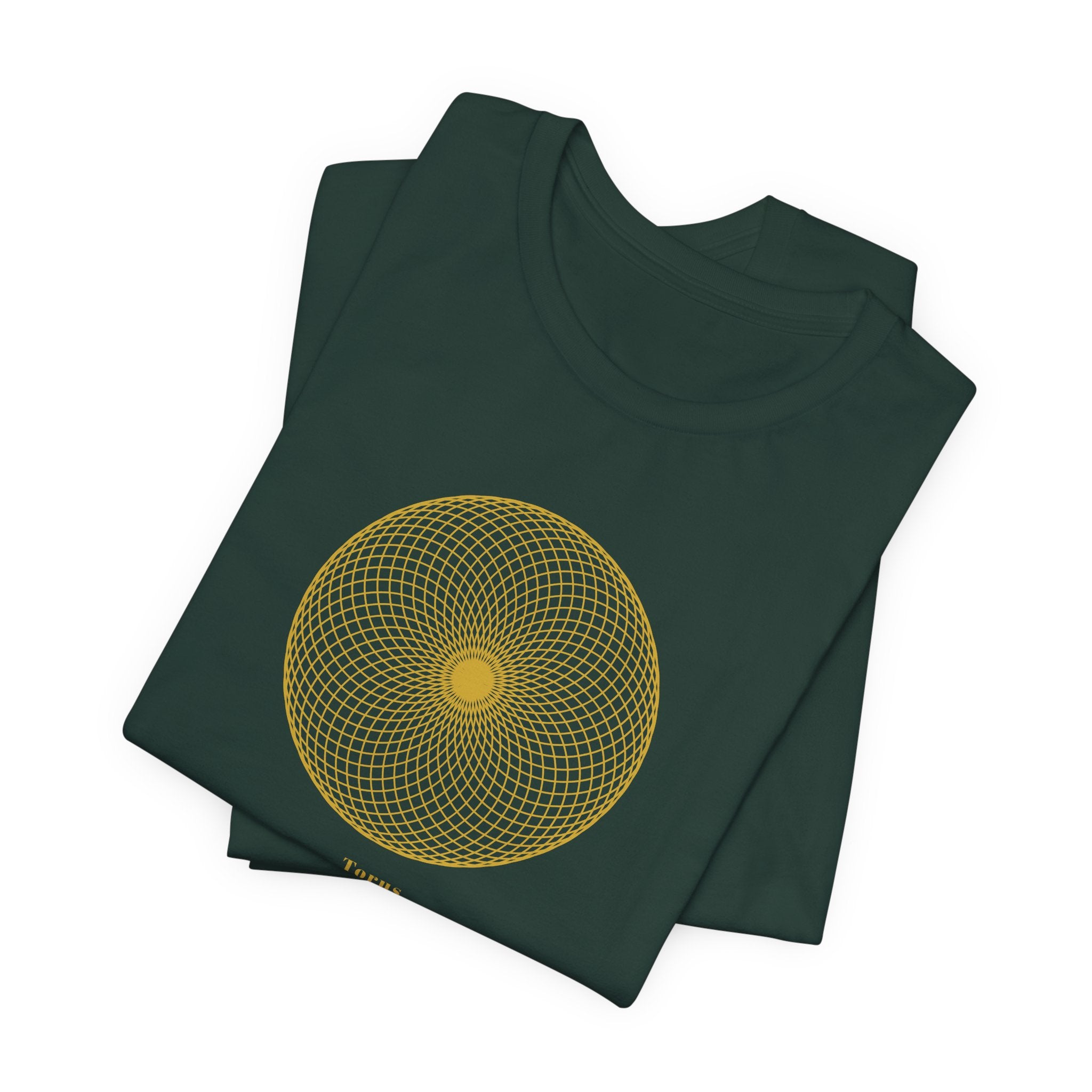 Torus Gold Series T-Shirt | Premium Sacred Geometry Shirt — Gold Ink Energy Field Spiritual Tee