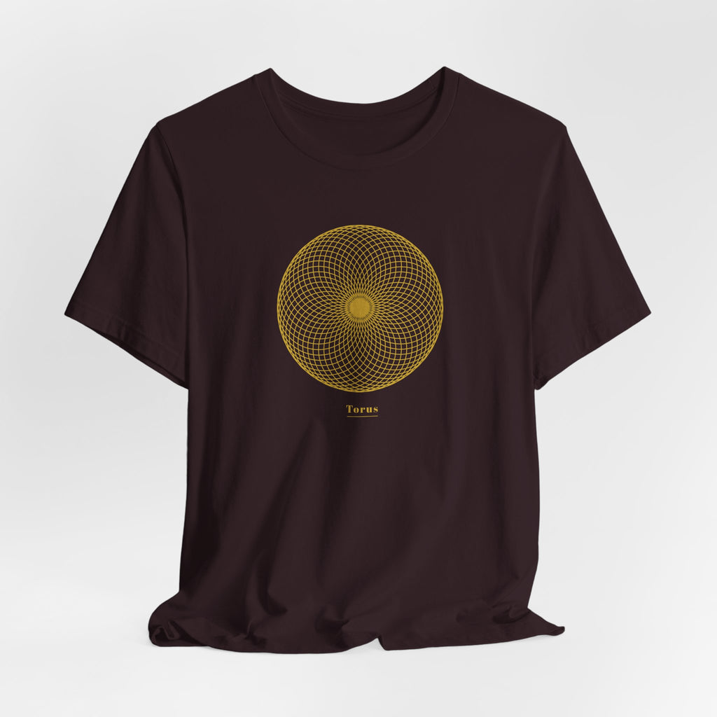 Torus Gold Series T-Shirt | Premium Sacred Geometry Shirt — Gold Ink Energy Field Spiritual Tee