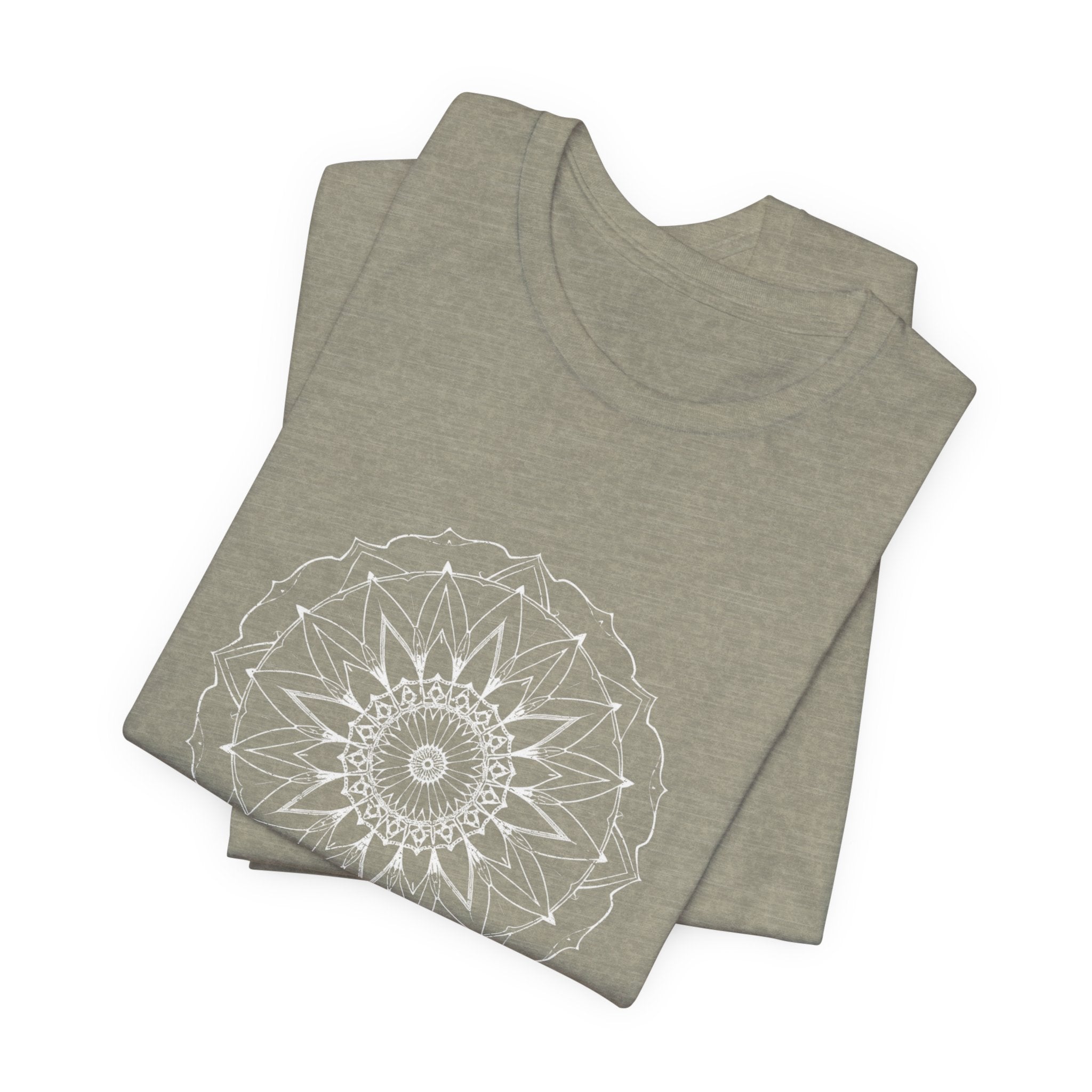 Mandala 6 Distressed T-Shirt | Spiritual Mandala Shirt — Sacred Geometry Gift Tee