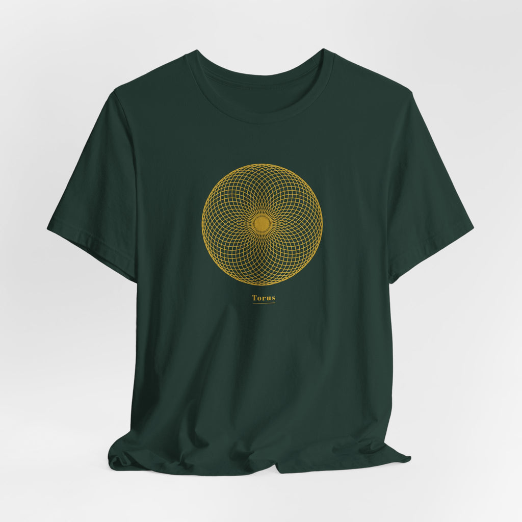 Torus Gold Series T-Shirt | Premium Sacred Geometry Shirt — Gold Ink Energy Field Spiritual Tee