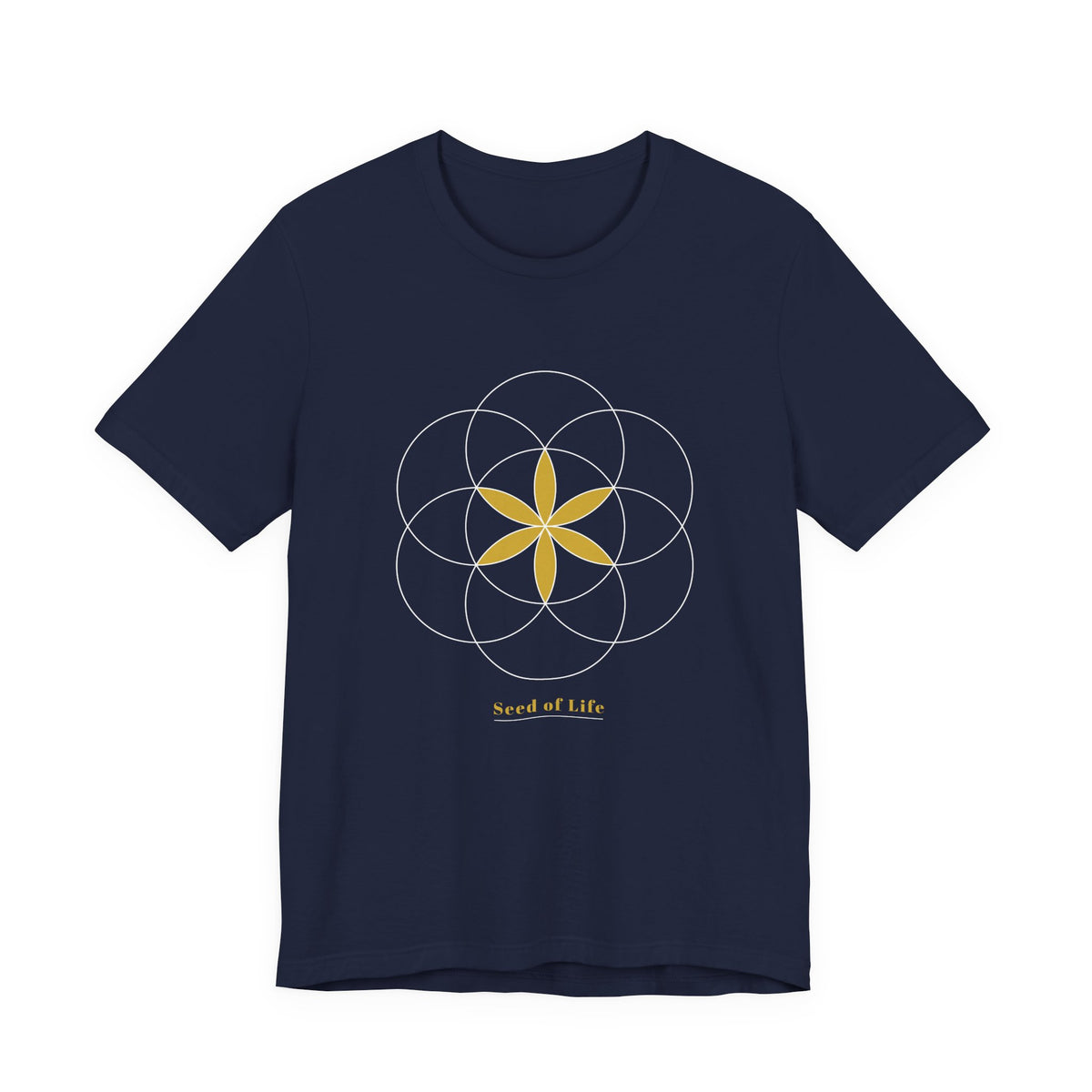 Seed of Life Gold Series T-Shirt | Premium Sacred Geometry Shirt — Gold Ink Creation Symbol Tee