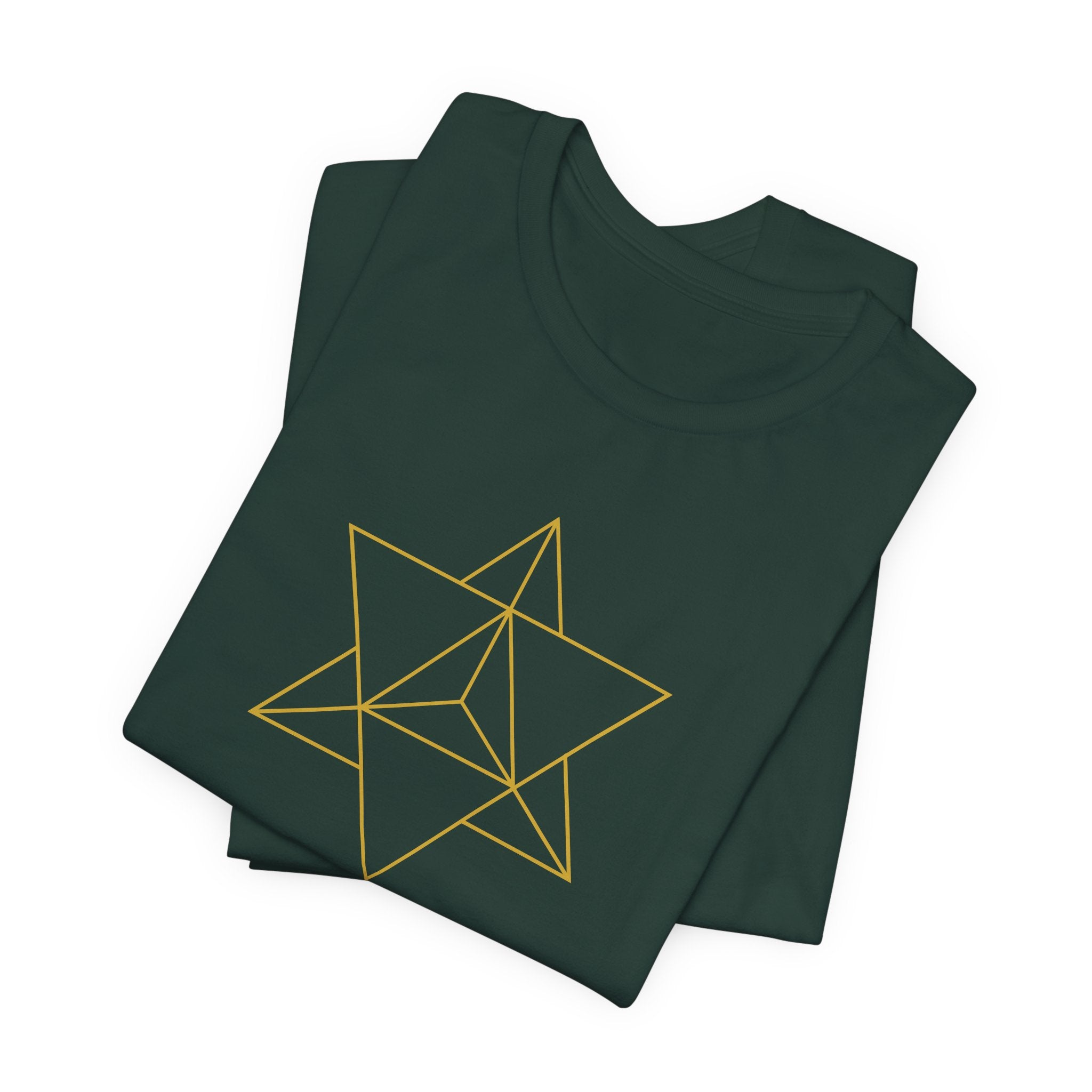 Merkaba Gold Series T-Shirt | Premium Sacred Geometry Shirt — Gold Ink Spiritual Awakening Tee