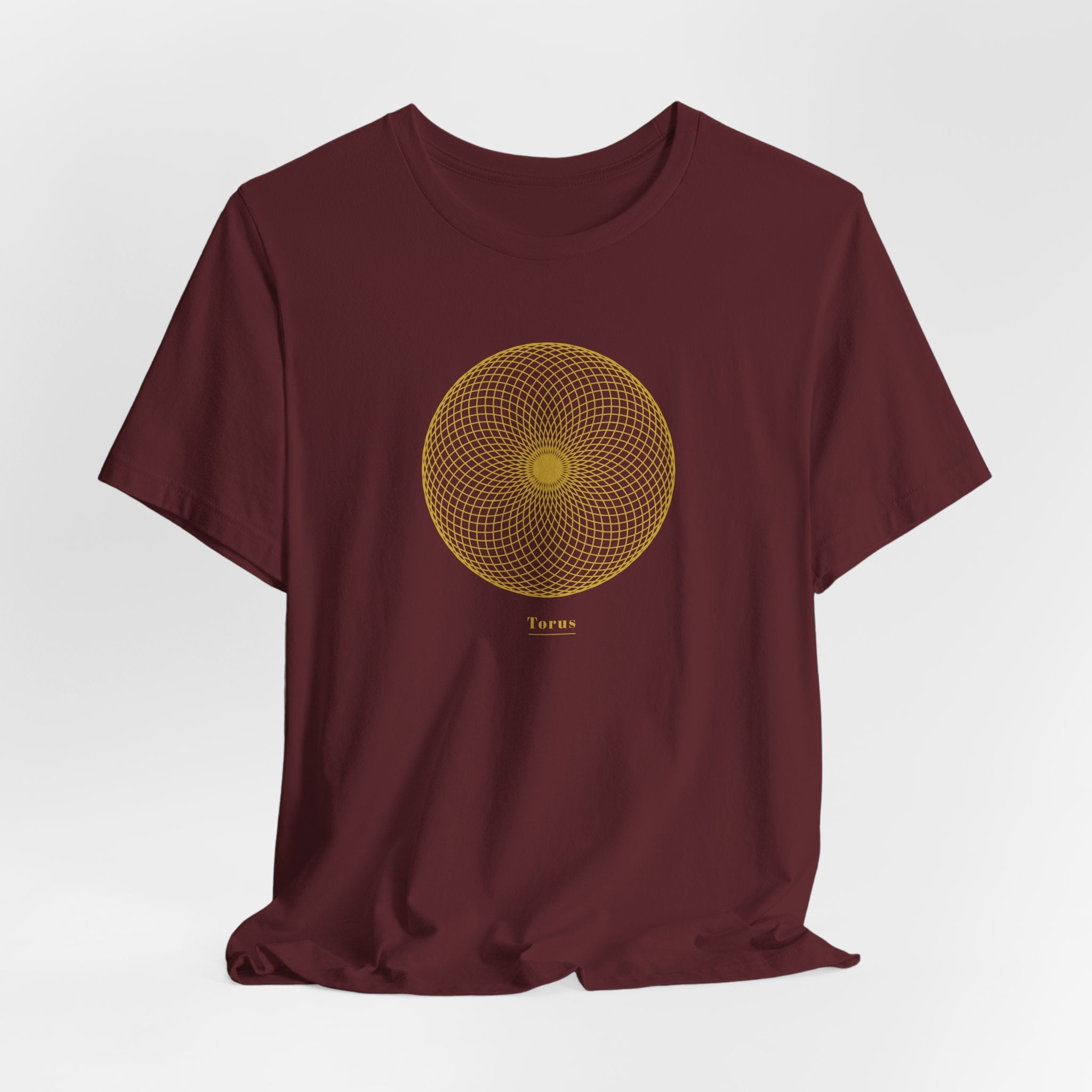 Torus Gold Series T-Shirt | Premium Sacred Geometry Shirt — Gold Ink Energy Field Spiritual Tee