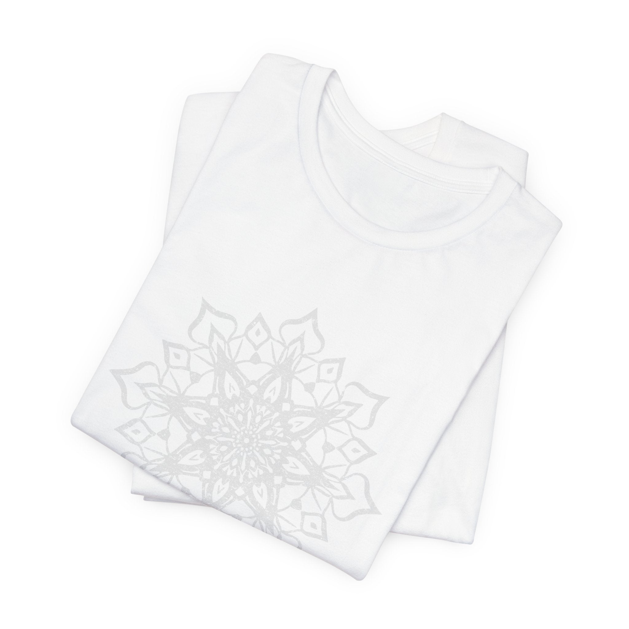 Mandala 1 Distressed T-Shirt | Spiritual Mandala Shirt — Sacred Geometry Gift Tee