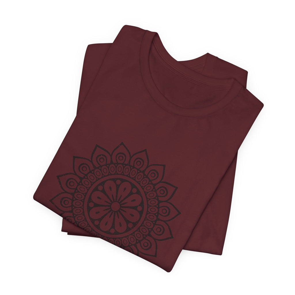 Mandala 8 Distressed T-Shirt | Spiritual Mandala Shirt — Sacred Geometry Gift Tee