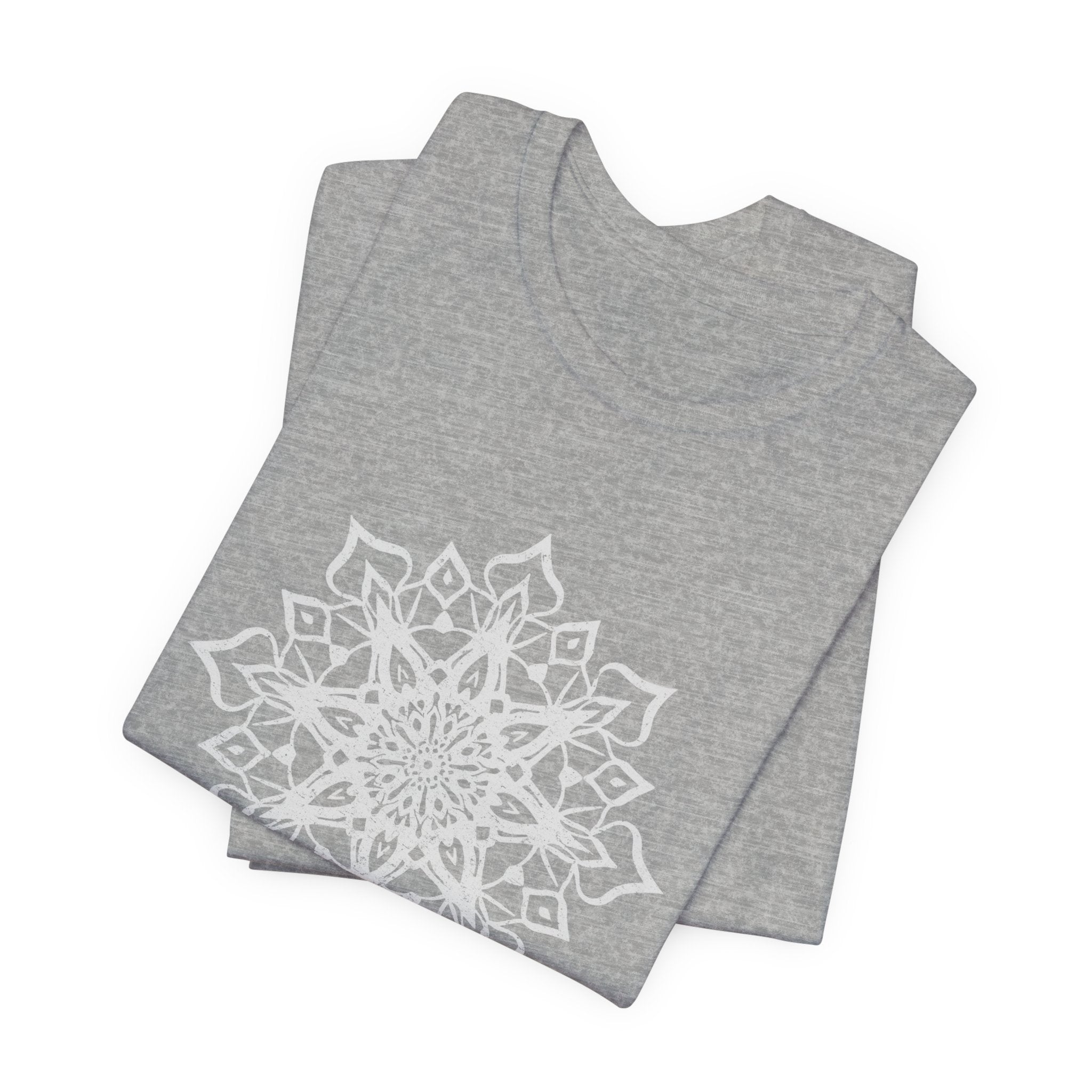 Mandala 1 Distressed T-Shirt | Spiritual Mandala Shirt — Sacred Geometry Gift Tee