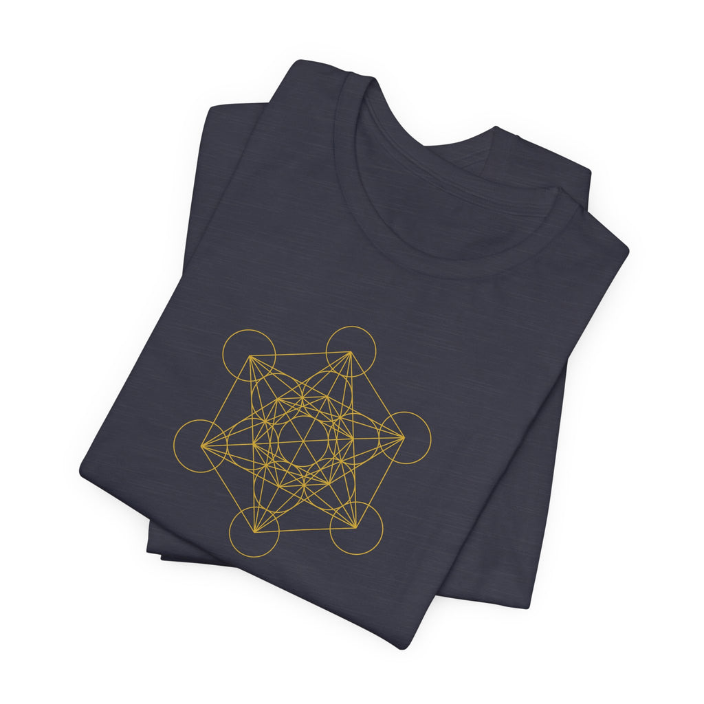 Metatron's Cube Gold Series T-Shirt | Premium Sacred Geometry Shirt — Gold Ink Archangel Tee