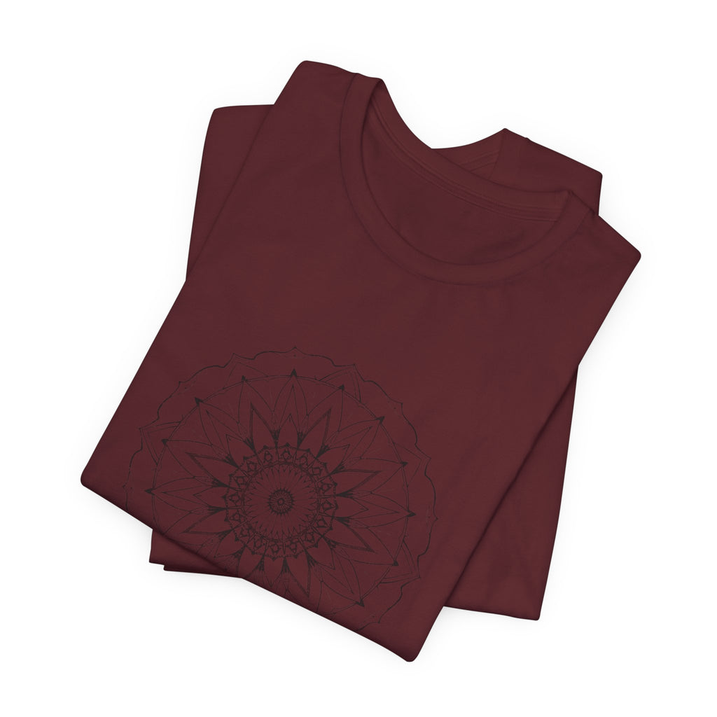 Mandala 6 Distressed T-Shirt | Spiritual Mandala Shirt — Sacred Geometry Gift Tee
